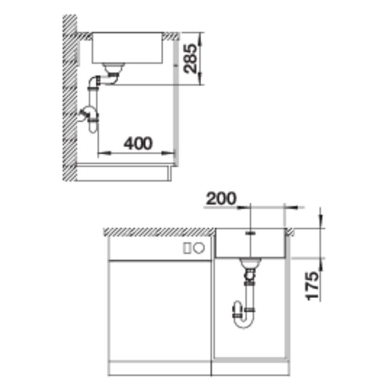 Кухонна мийка Blanco SUPRA 400-IF R12 (526350) - изображение 3