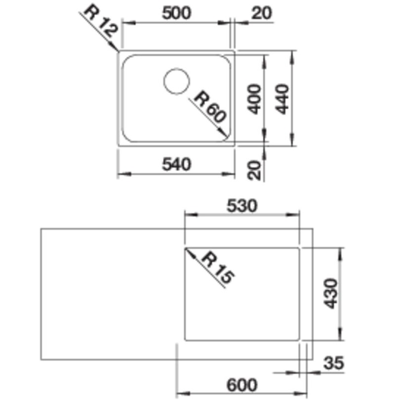 Кухонна мийка Blanco SUPRA 500-IF R12 (526351) - изображение 2