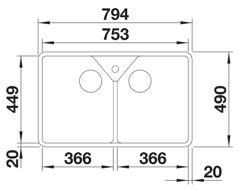 Кухонна мийка Blanco VILLAE Double (525164) - изображение 5