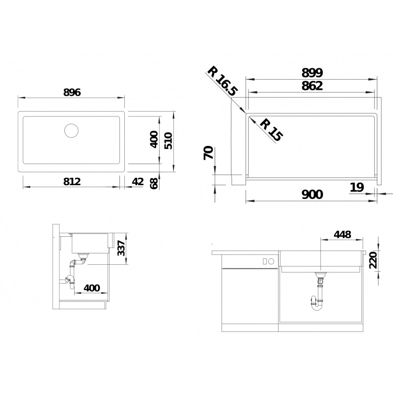 Кухонная мойка Blanco VINTERA XL 9-UF (526107) - изображение 2