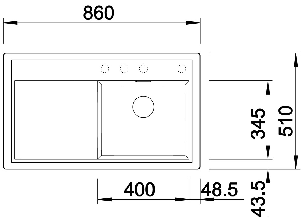 Кухонная мойка Blanco ZENAR 45 S (523796) - изображение 3