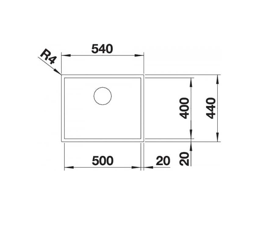 Кухонная мойка Blanco ZEROX 500-U Durinox (521559) - изображение 4