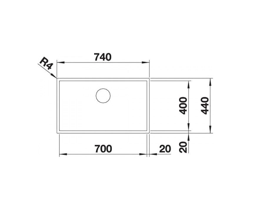 Кухонна мийка Blanco ZEROX 700-U Durinox (521560) - изображение 4