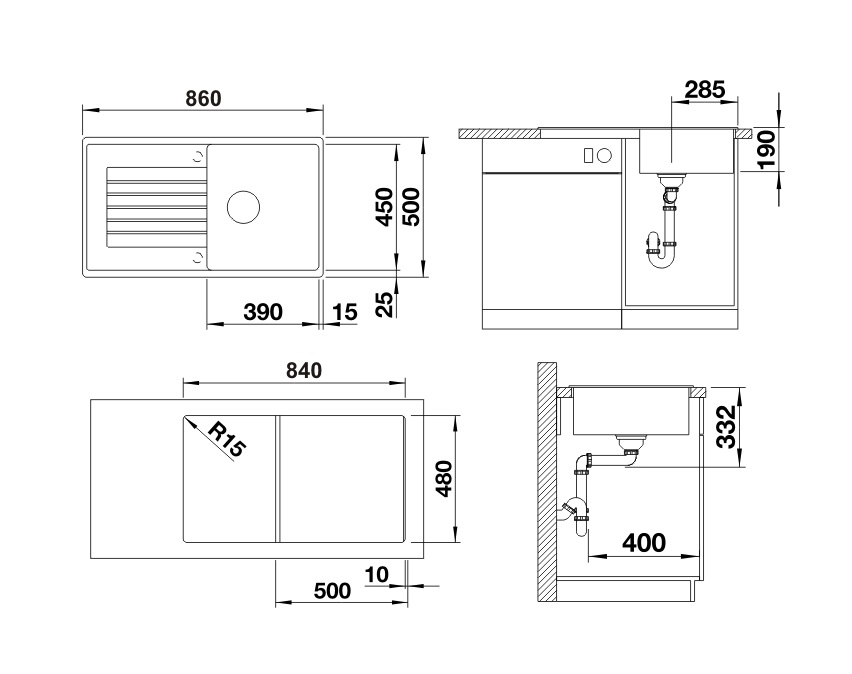 Кухонна мийка Blanco ZIA 5S (520511) - изображение 2