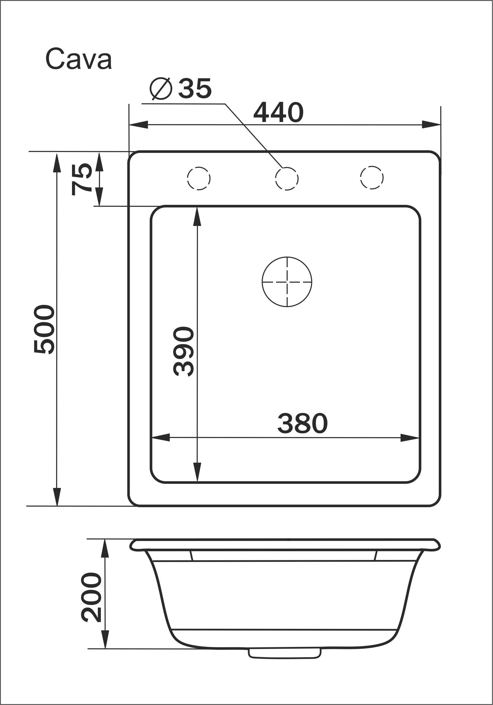 Кухонная мойка InterLine CAVA old white - изображение 8