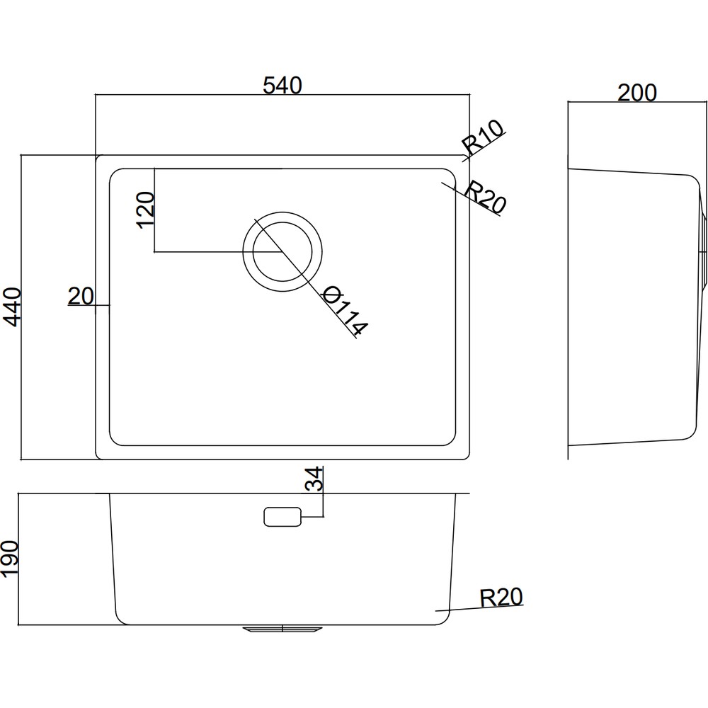 Кухонная мойка InterLine ELEGANT Under sateen PR - изображение 5