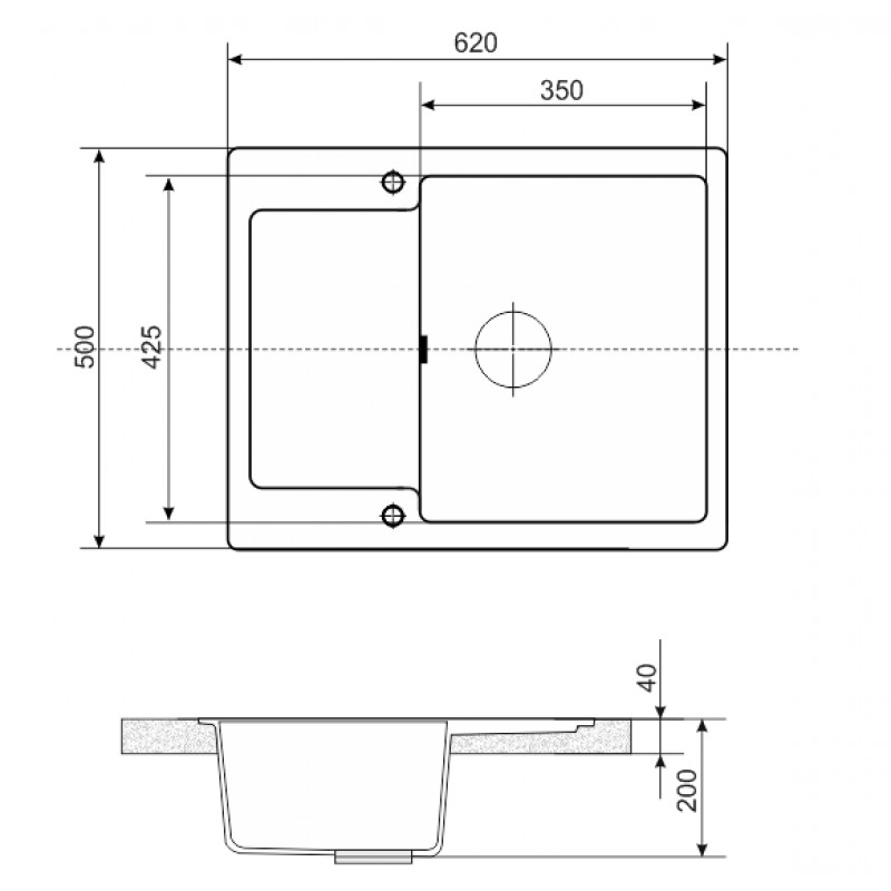 Кухонная мойка InterLine POLO grigio - изображение 2