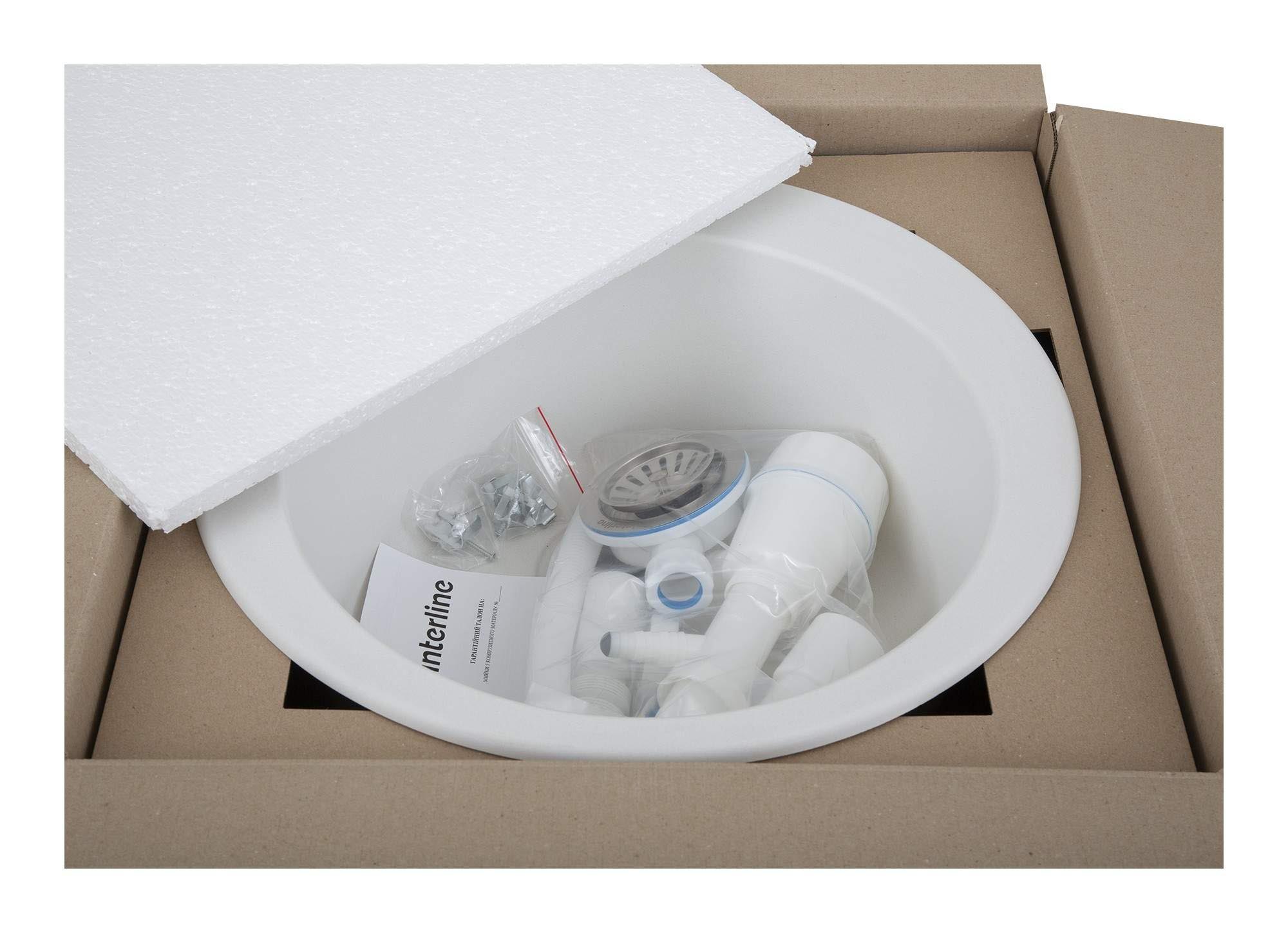 Кухонна мийка InterLine RONDO NEW white - изображение 6