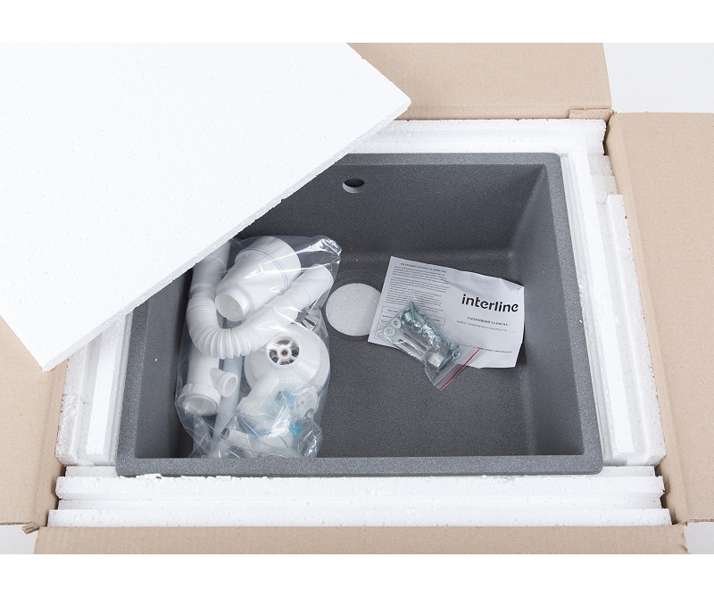 Кухонна мийка InterLine UNDER 600 grigio - изображение 5