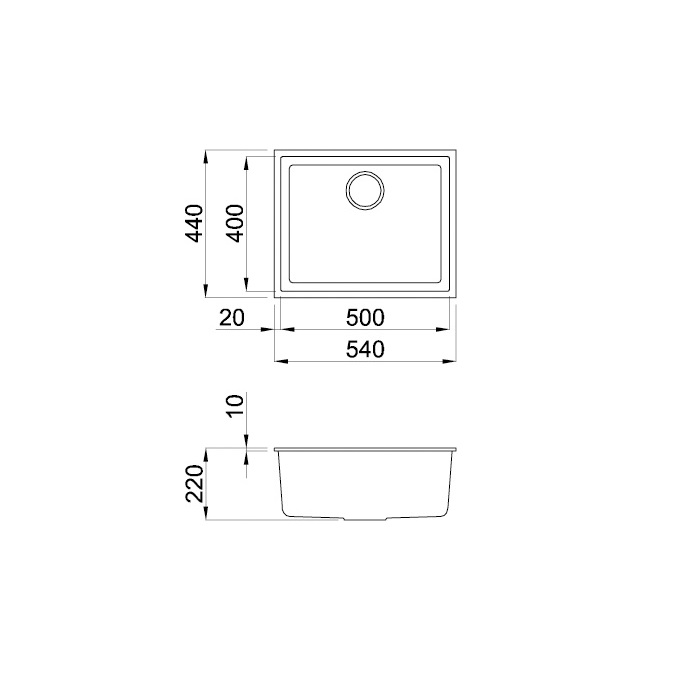 Кухонная мойка InterLine UNDER 600 old white - изображение 6