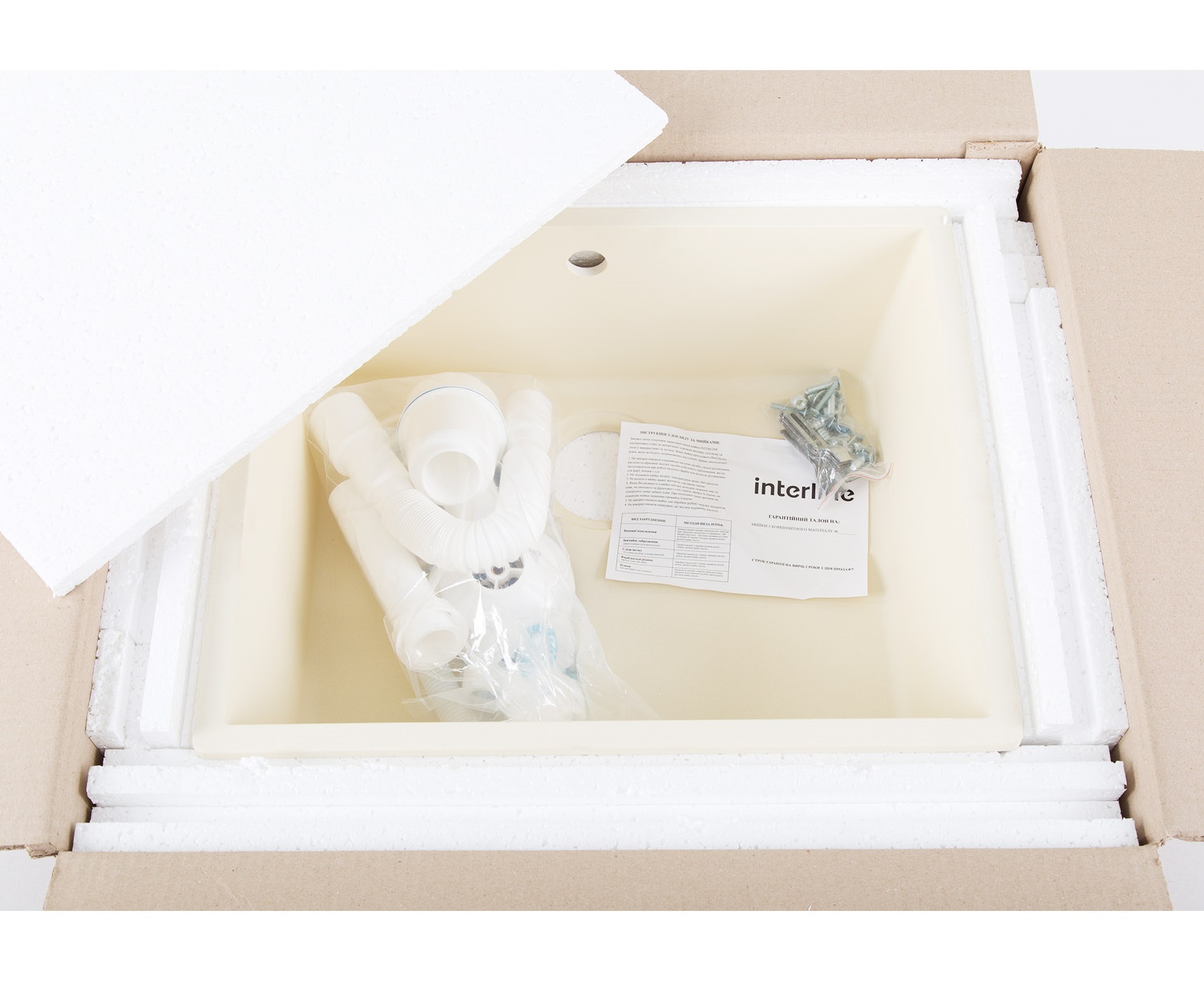 Кухонная мойка InterLine UNDER 600 old white - изображение 5