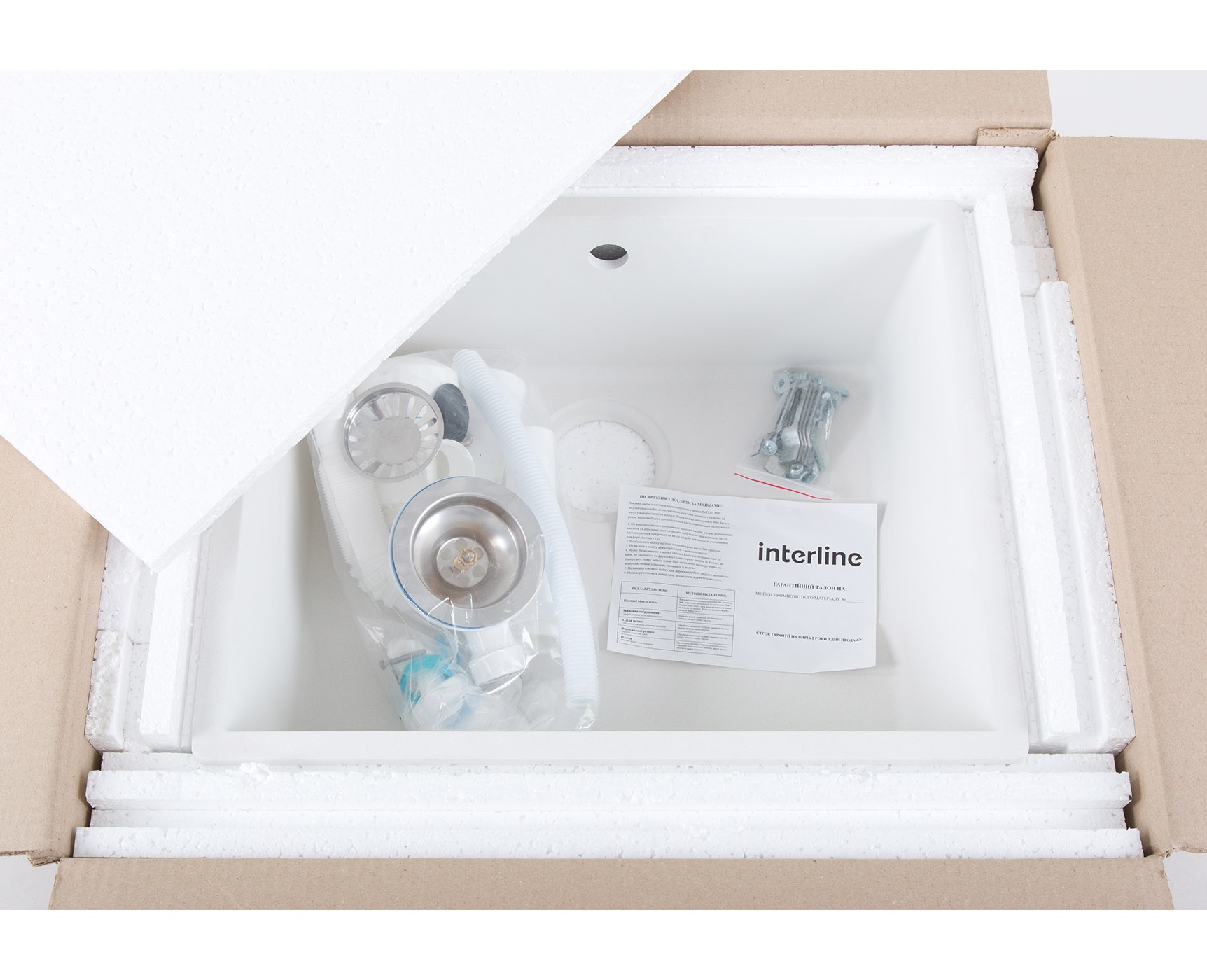 Кухонная мойка InterLine UNDER 600 white - изображение 5