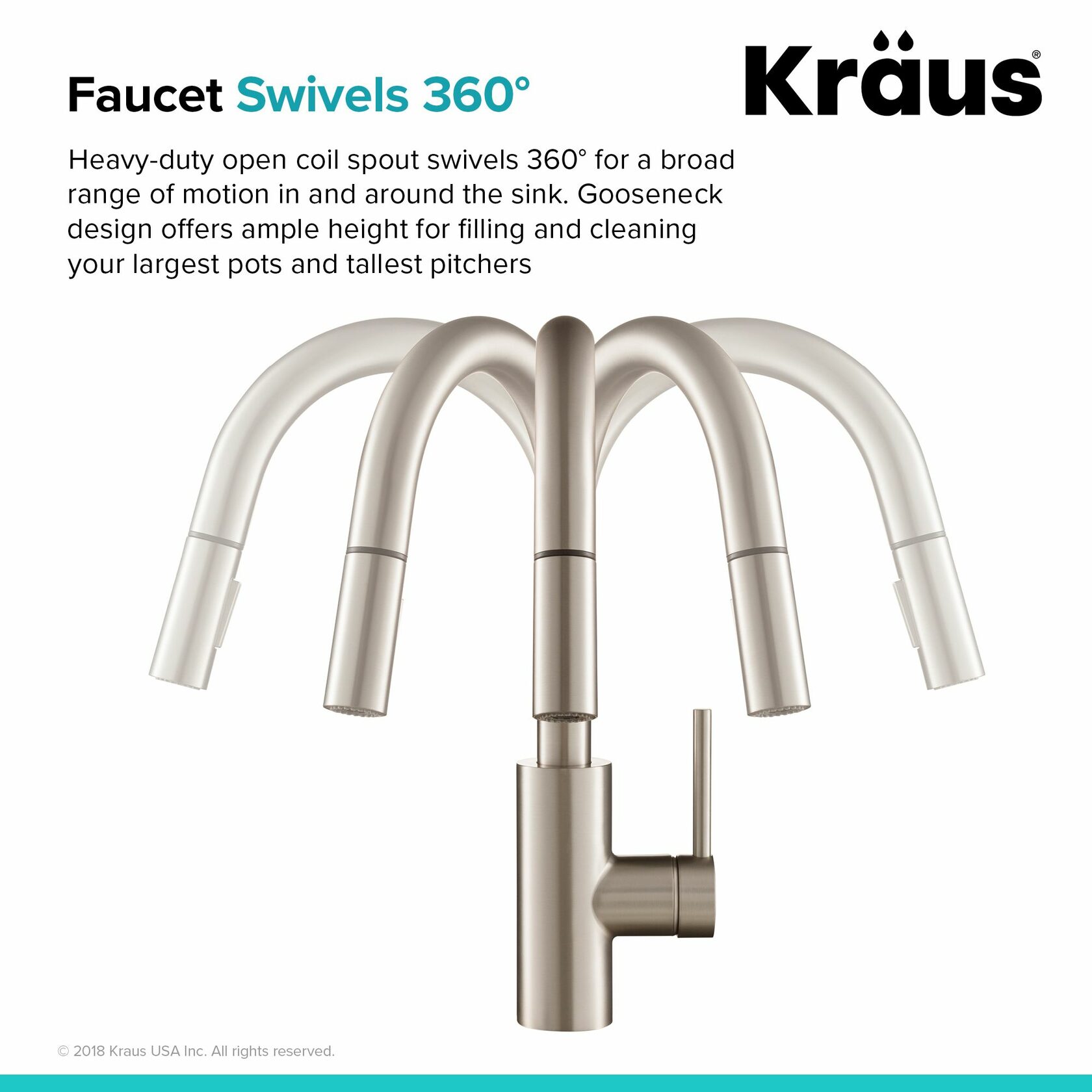 Кухонний змішувач Kraus KPF-2620SFS - изображение 14