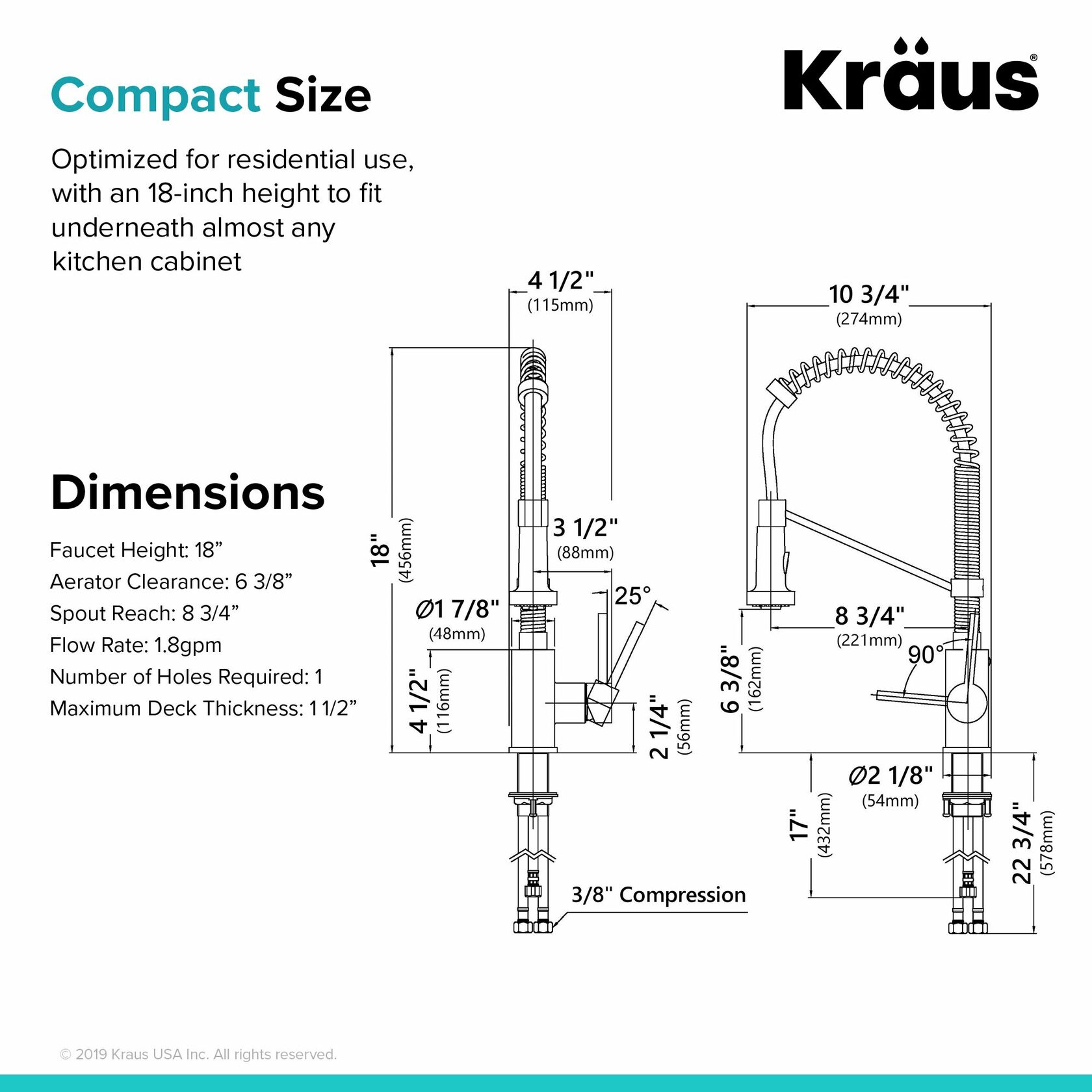 Кухонний змішувач Kraus KPF-1610MB - изображение 3