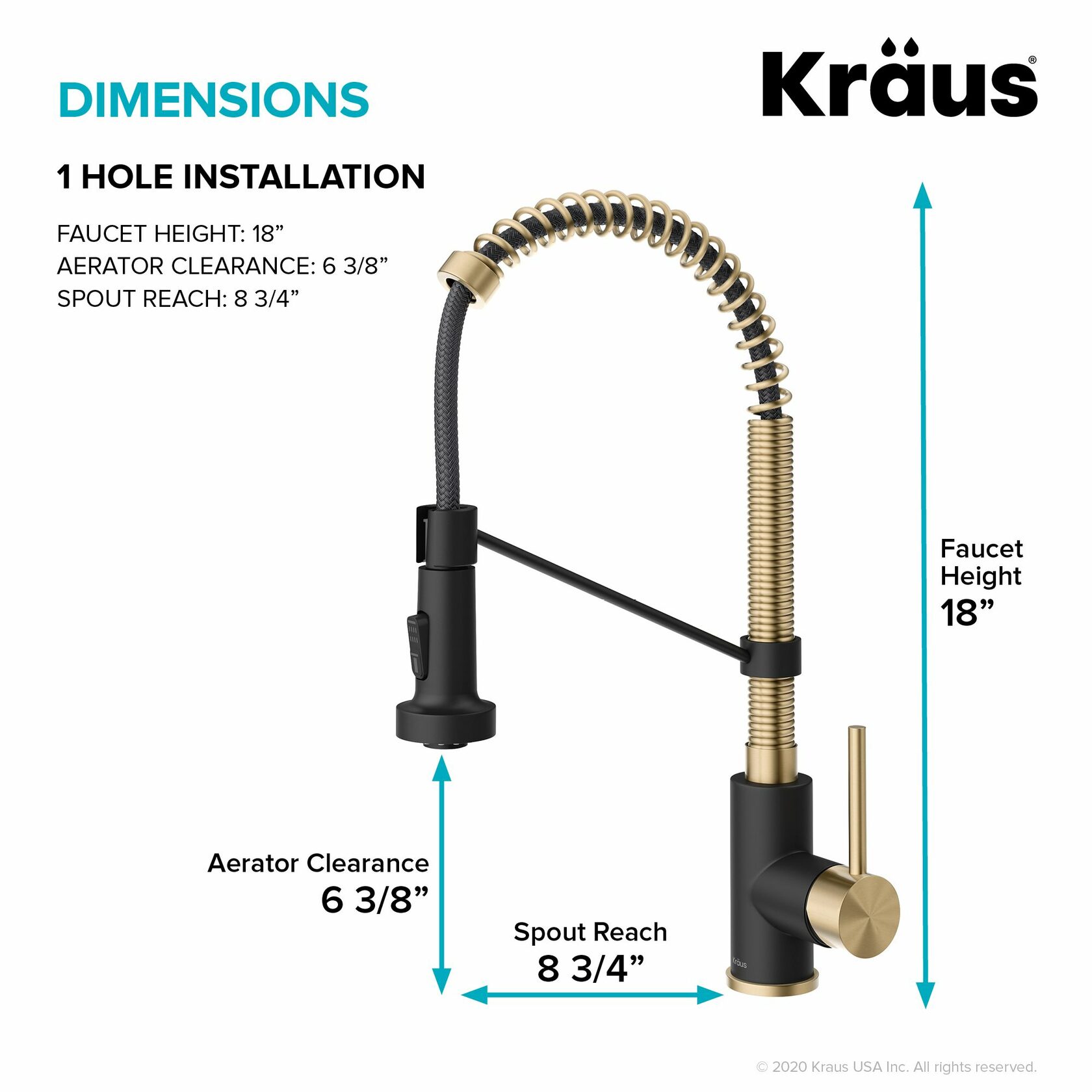 Кухонний змішувач Kraus KPF-1610SFACBMB - изображение 7