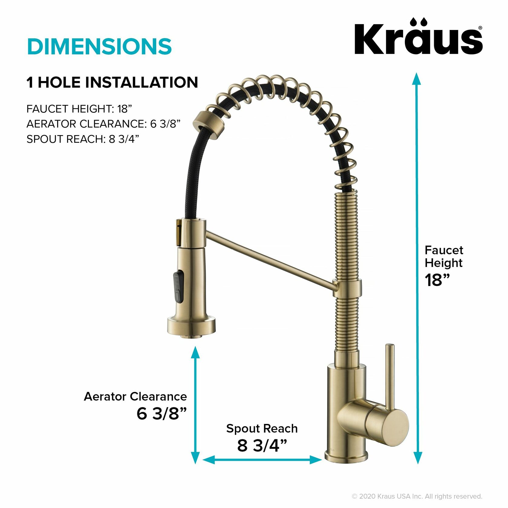 Кухонний змішувач Kraus KPF-1610SFACB - изображение 7