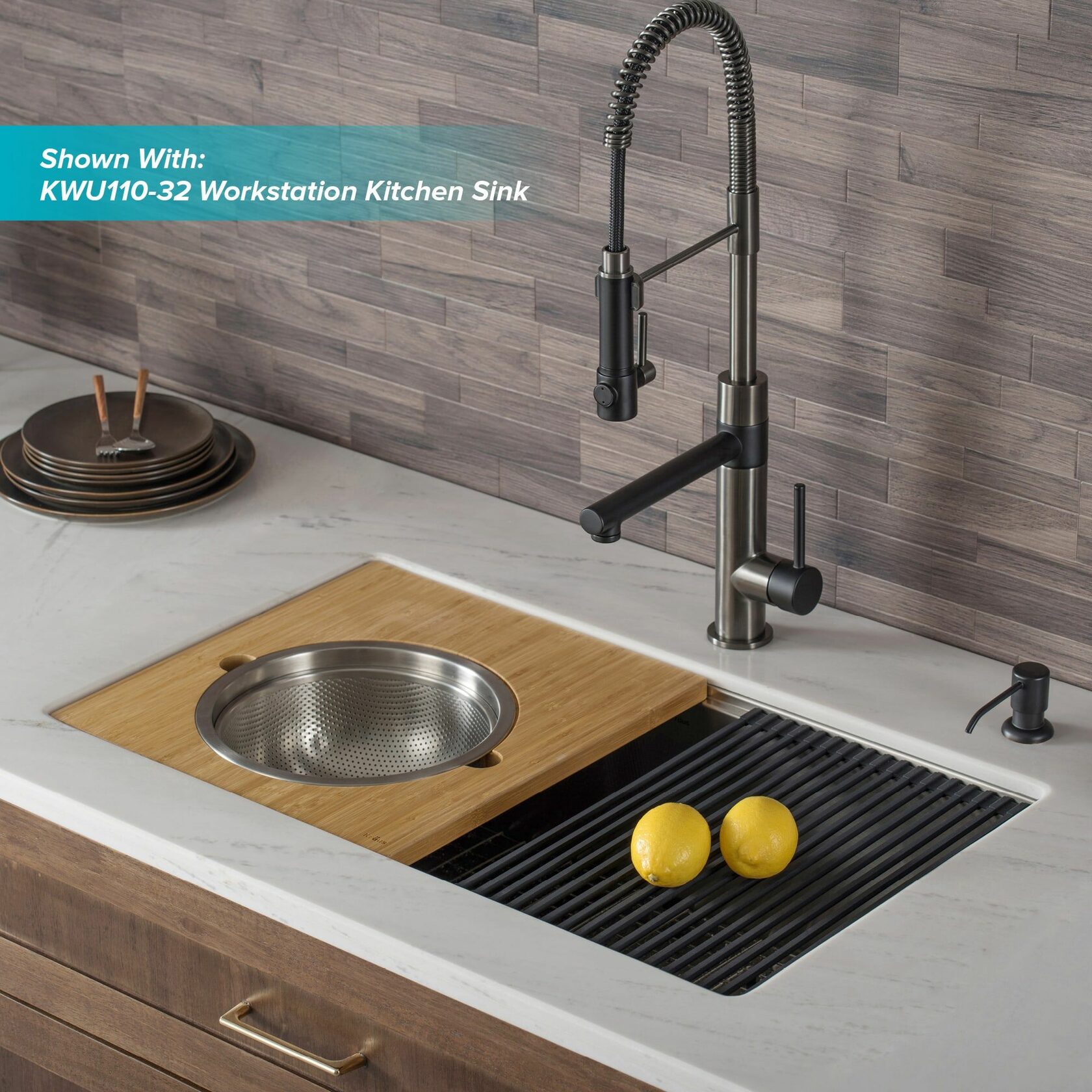 Кухонний змішувач Kraus KPF-1603MBSB - изображение 8