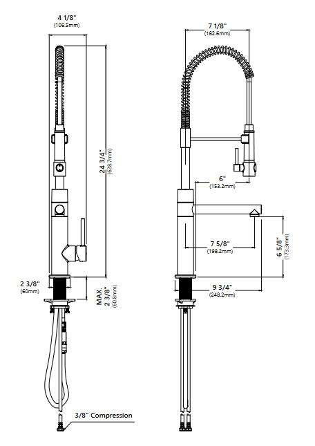 Кухонний змішувач Kraus KPF-1603SFSMB - изображение 4