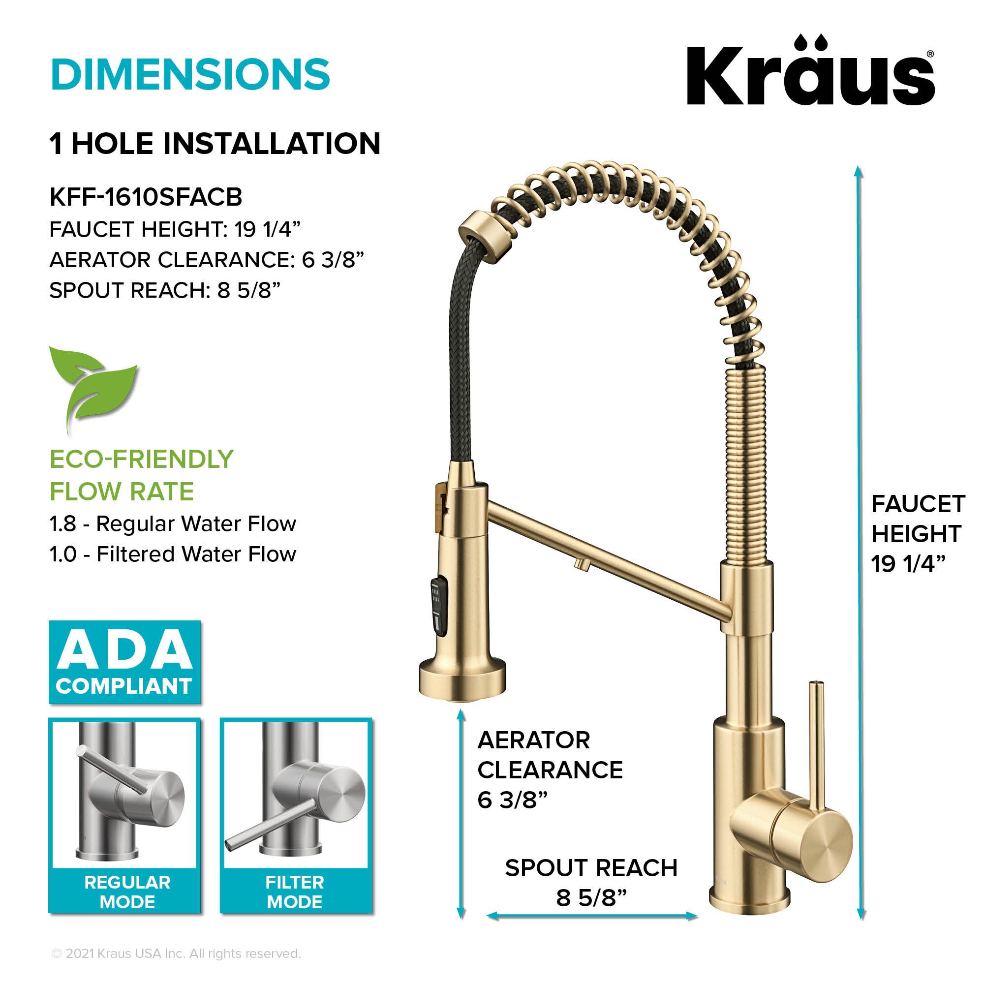 Кухонний змішувач Kraus KFF-1610SFACB - изображение 5