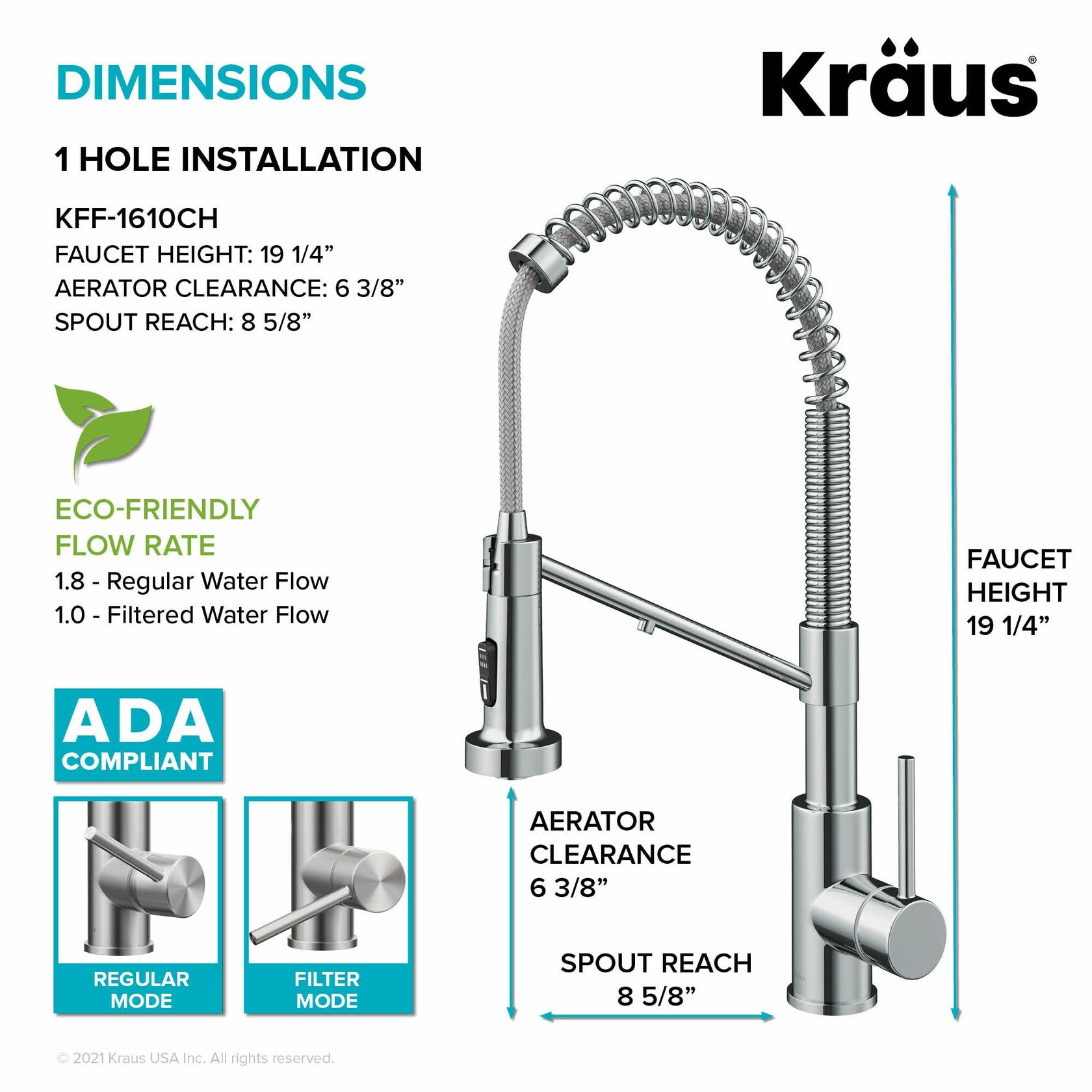 Кухонний змішувач Kraus KFF-1610CH - изображение 5