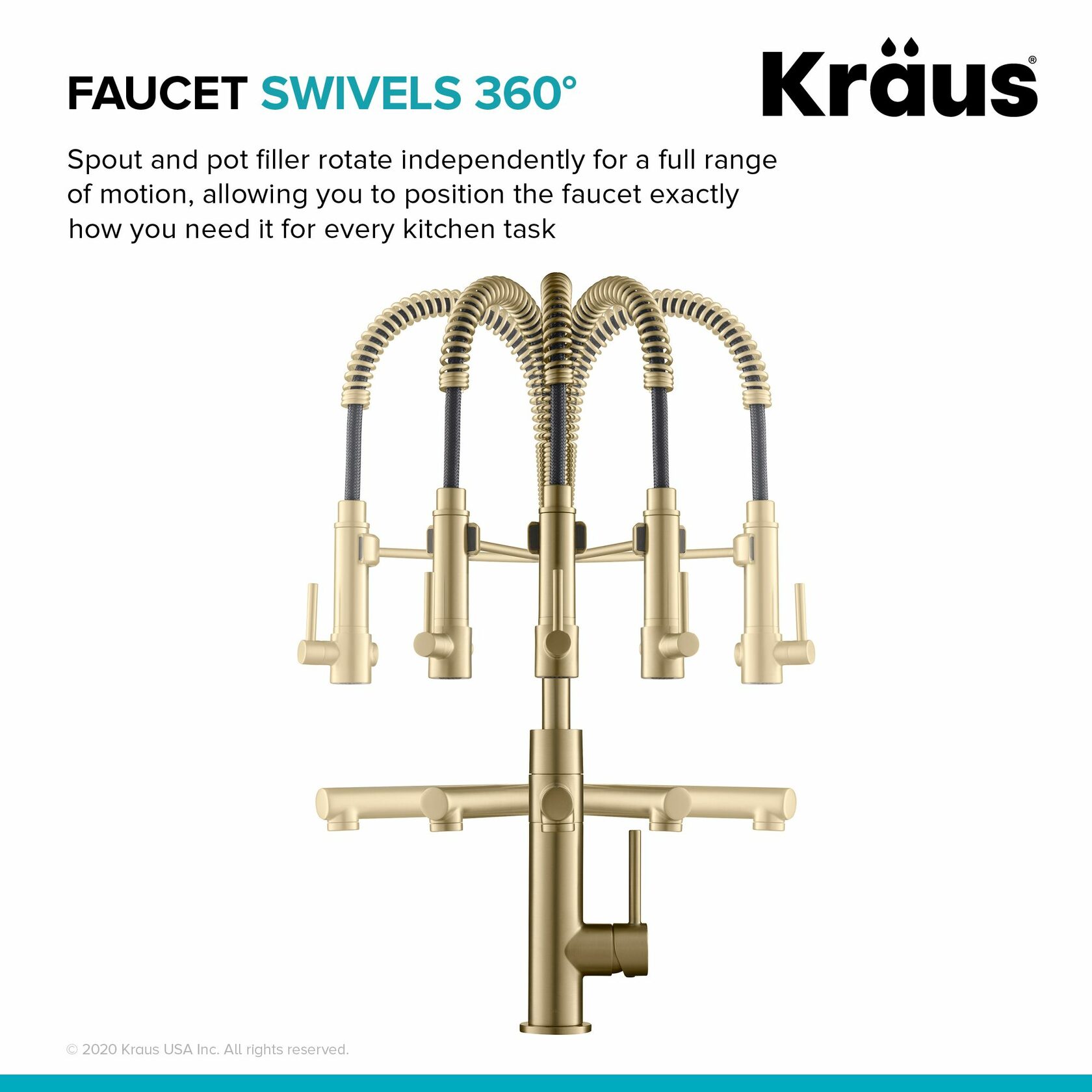 Кухонний змішувач Kraus KPF-1603SFACB - изображение 11