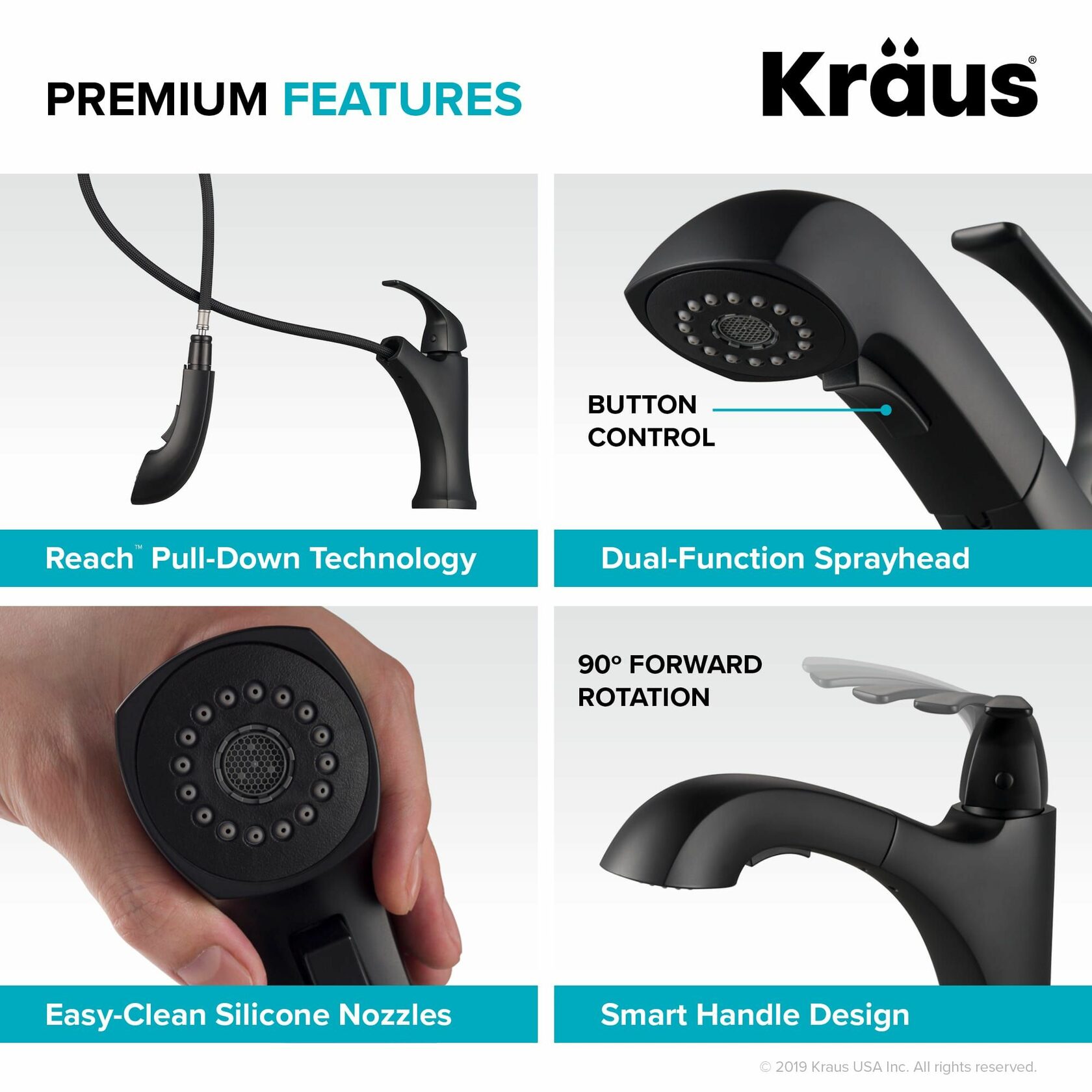 Кухонный смеситель Kraus KPF-2252MB - изображение 7