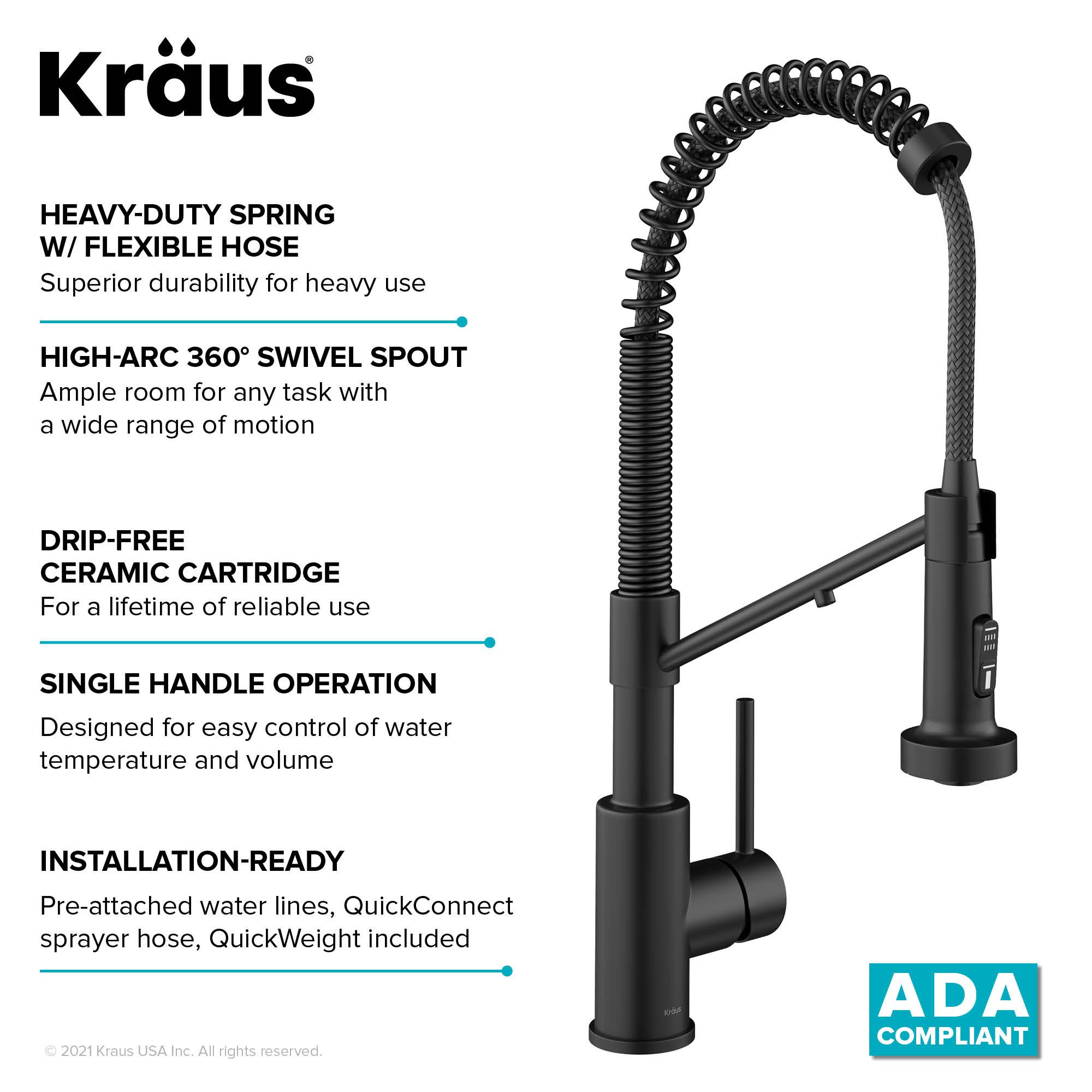 Кухонний змішувач Kraus KFF-1610MB - изображение 16