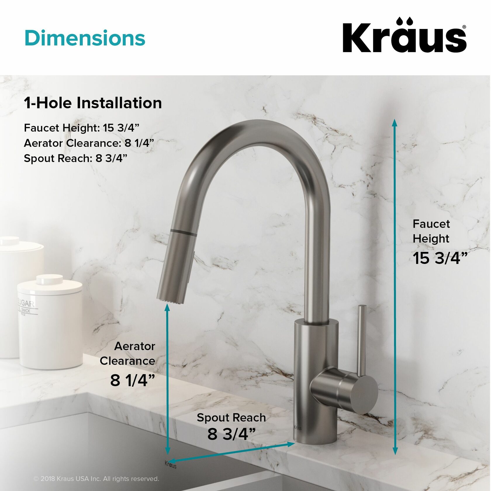 Кухонний змішувач Kraus KPF-2620SFS - изображение 5