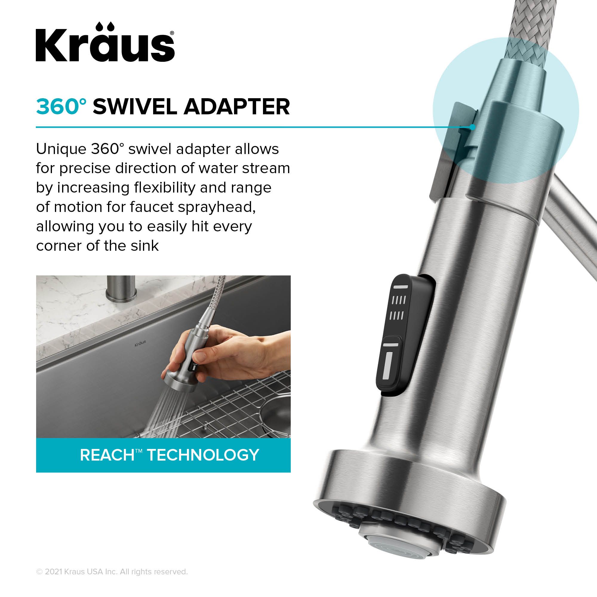 Кухонний змішувач Kraus KFF-1610SFACB - изображение 17