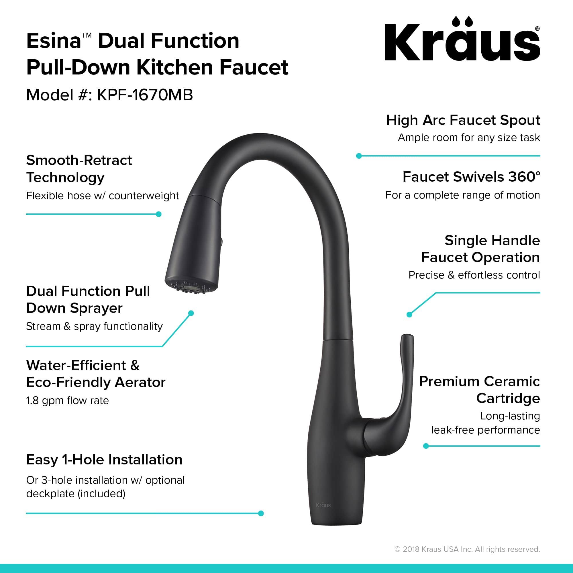 Кухонний змішувач Kraus KPF-1670MB - изображение 10