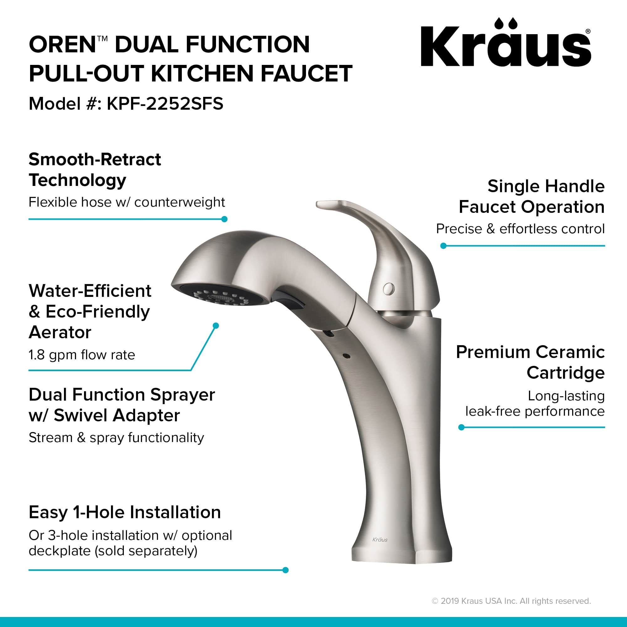 Кухонний змішувач Kraus KPF-2252SFS - изображение 8