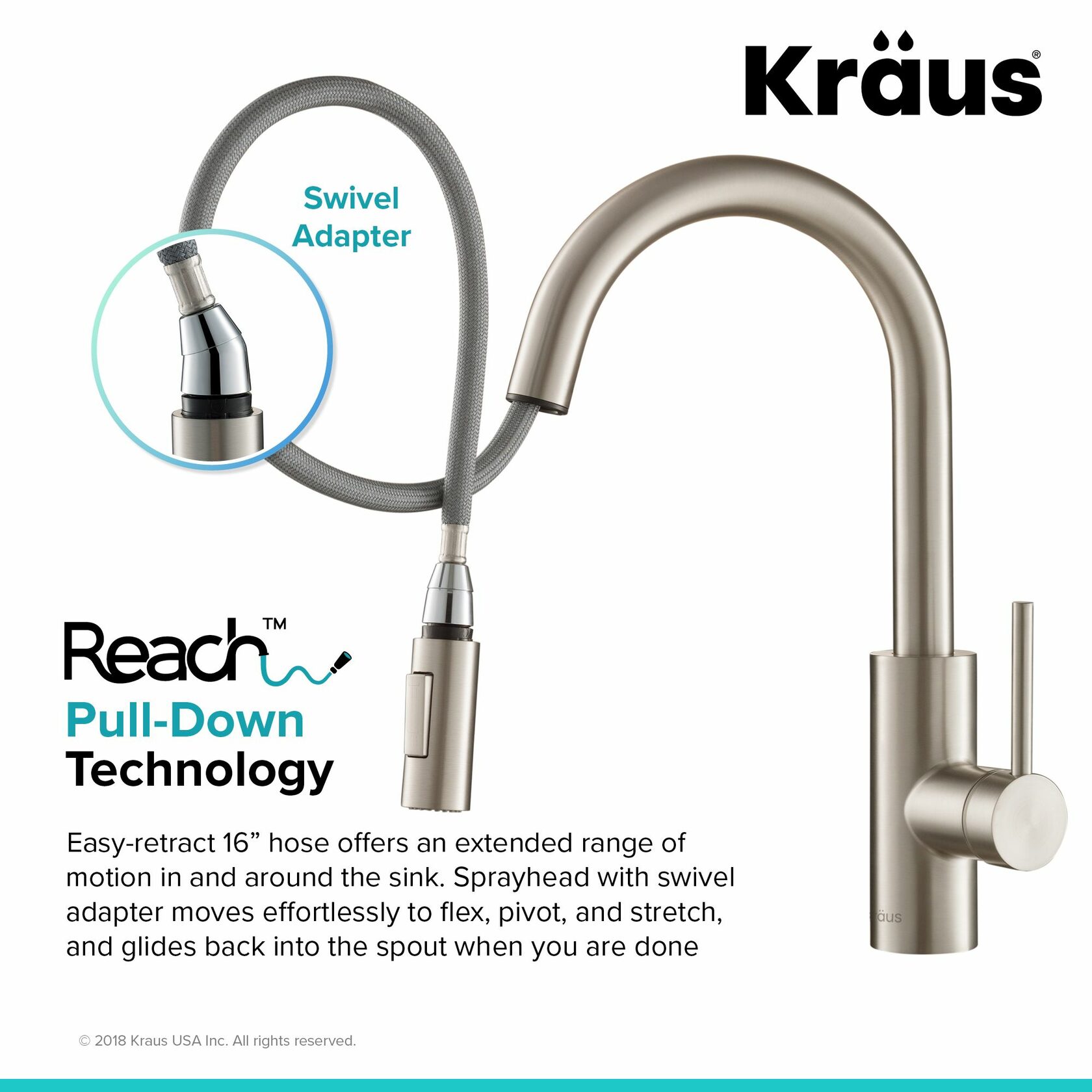 Кухонний змішувач Kraus KPF-2620SFS - изображение 10