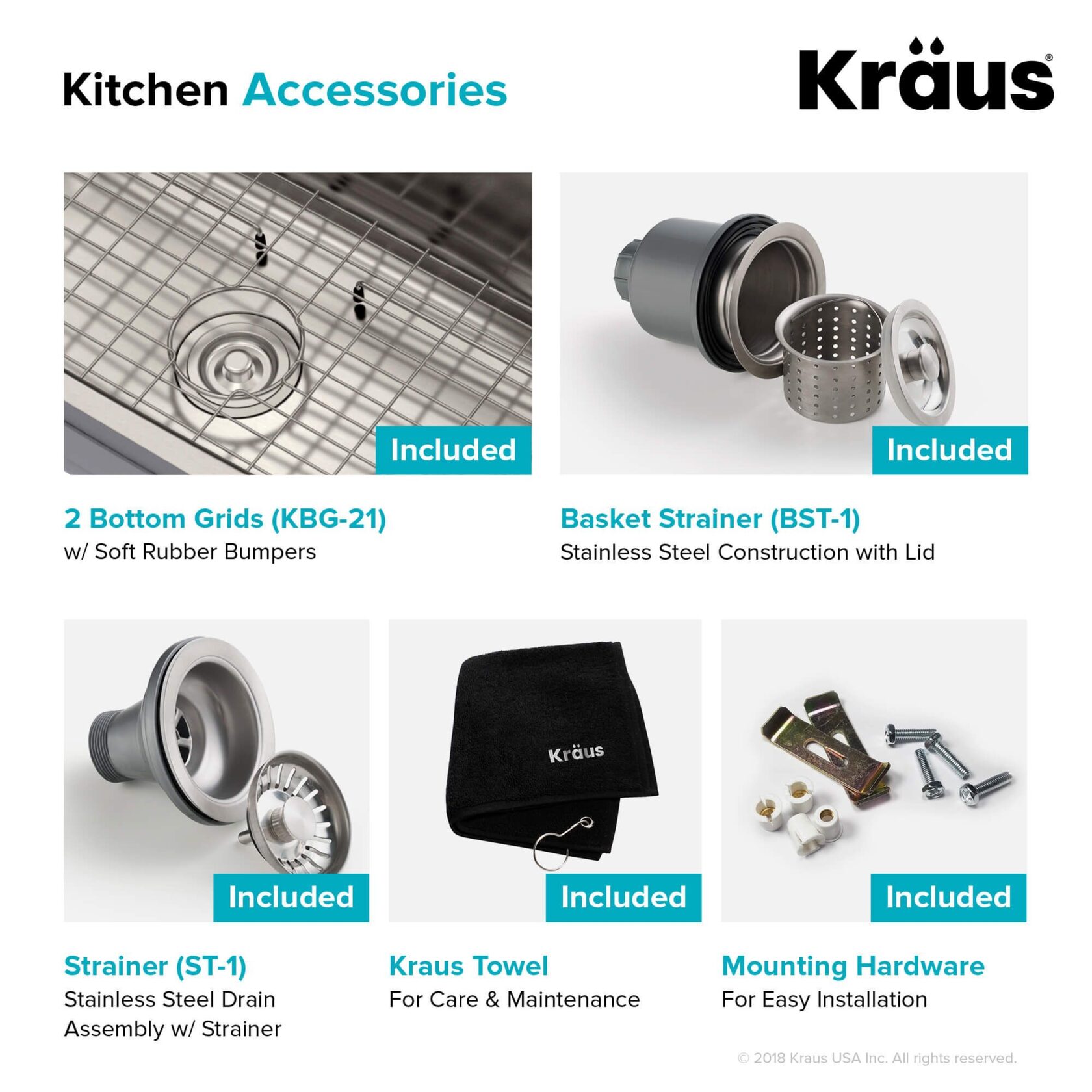 Кухонна мийка Kraus KBU21 - изображение 6