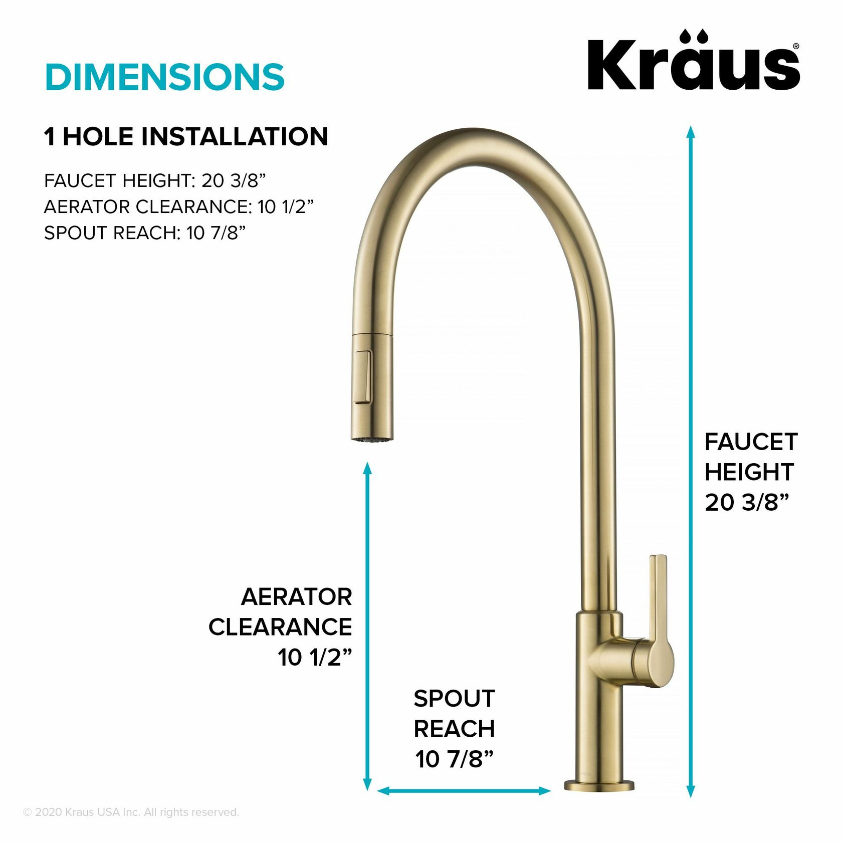 Кухонный смеситель Kraus KPF-2821SFACB - изображение 5
