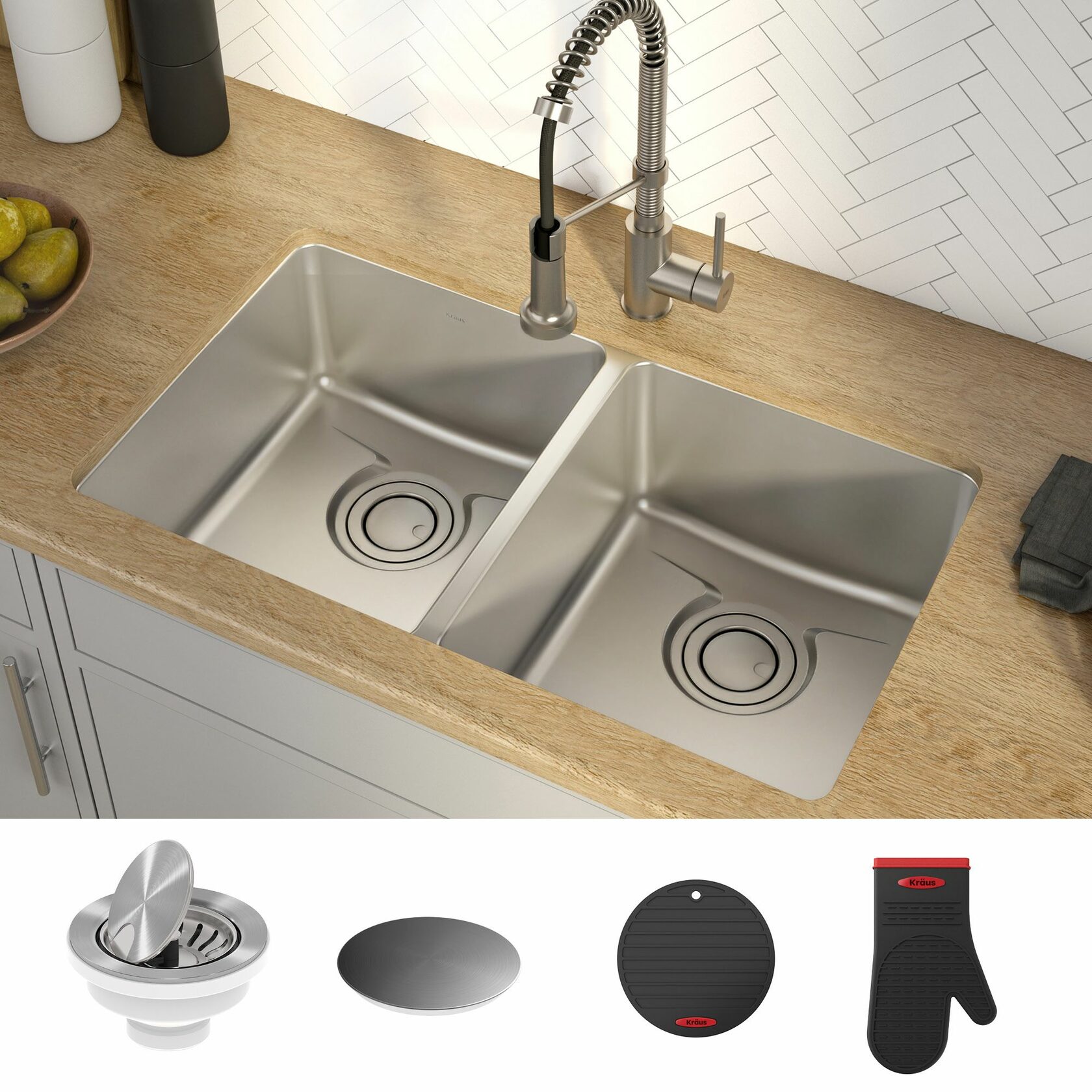 Кухонная мойка Kraus KD1UD33B - изображение 2