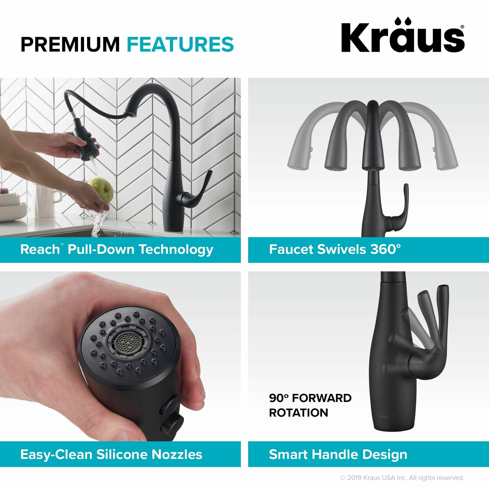 Кухонний змішувач Kraus KPF-1670MB - изображение 7