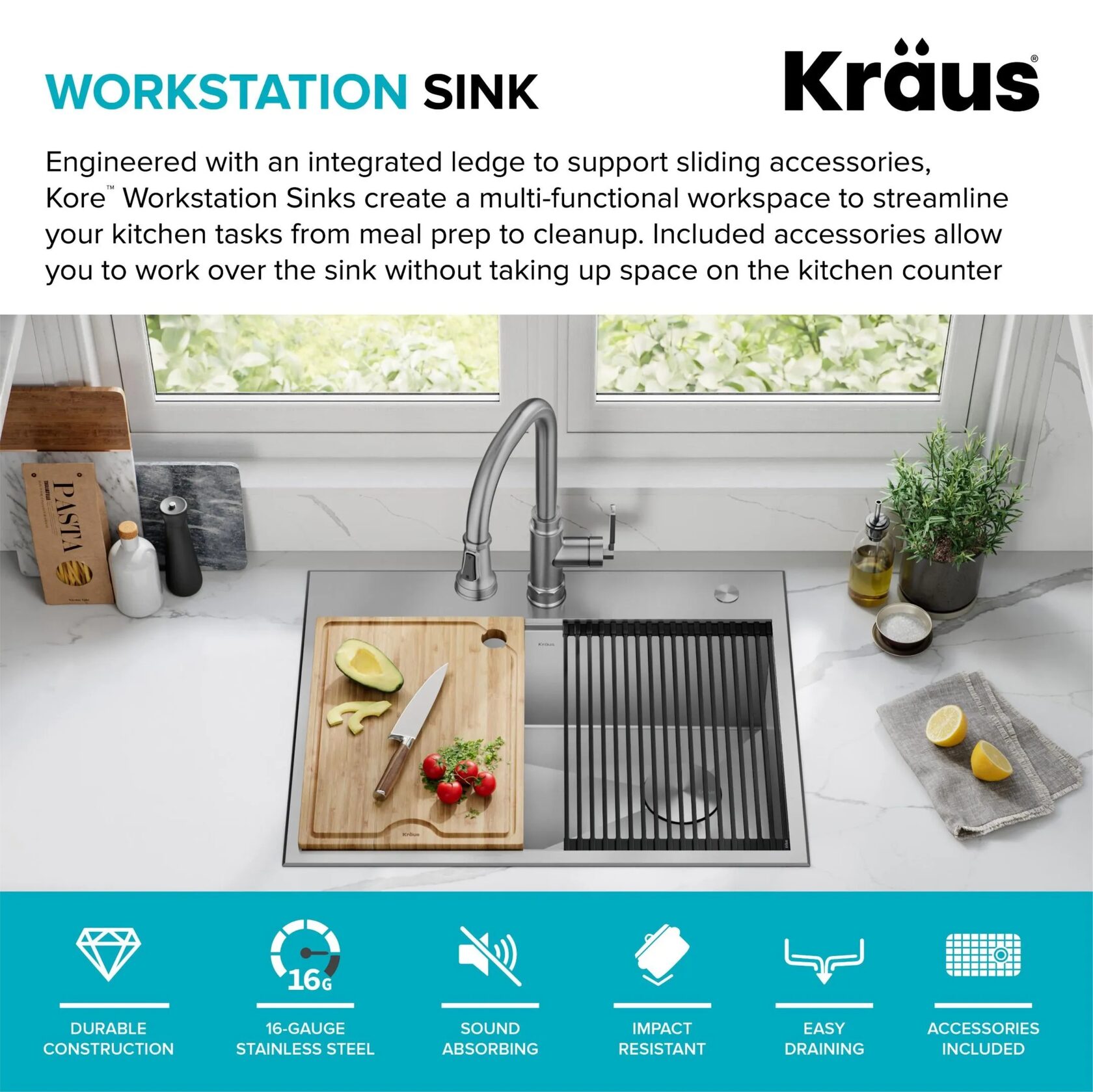 Кухонна мийка Kraus KWT310-28 - изображение 7