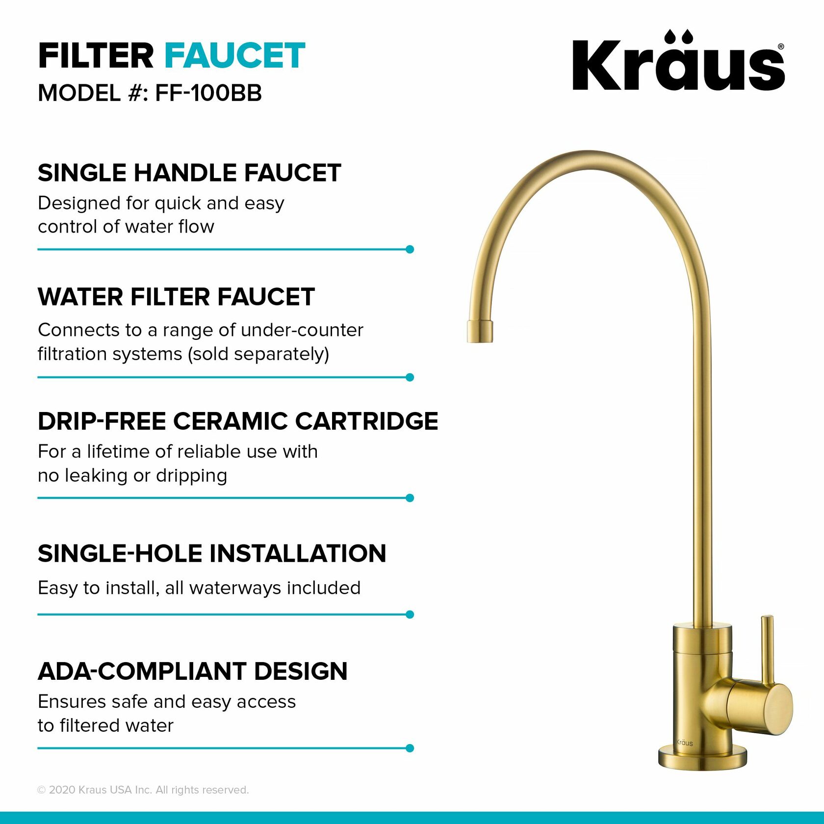 Кухонный смеситель Kraus FF-100BB - изображение 10