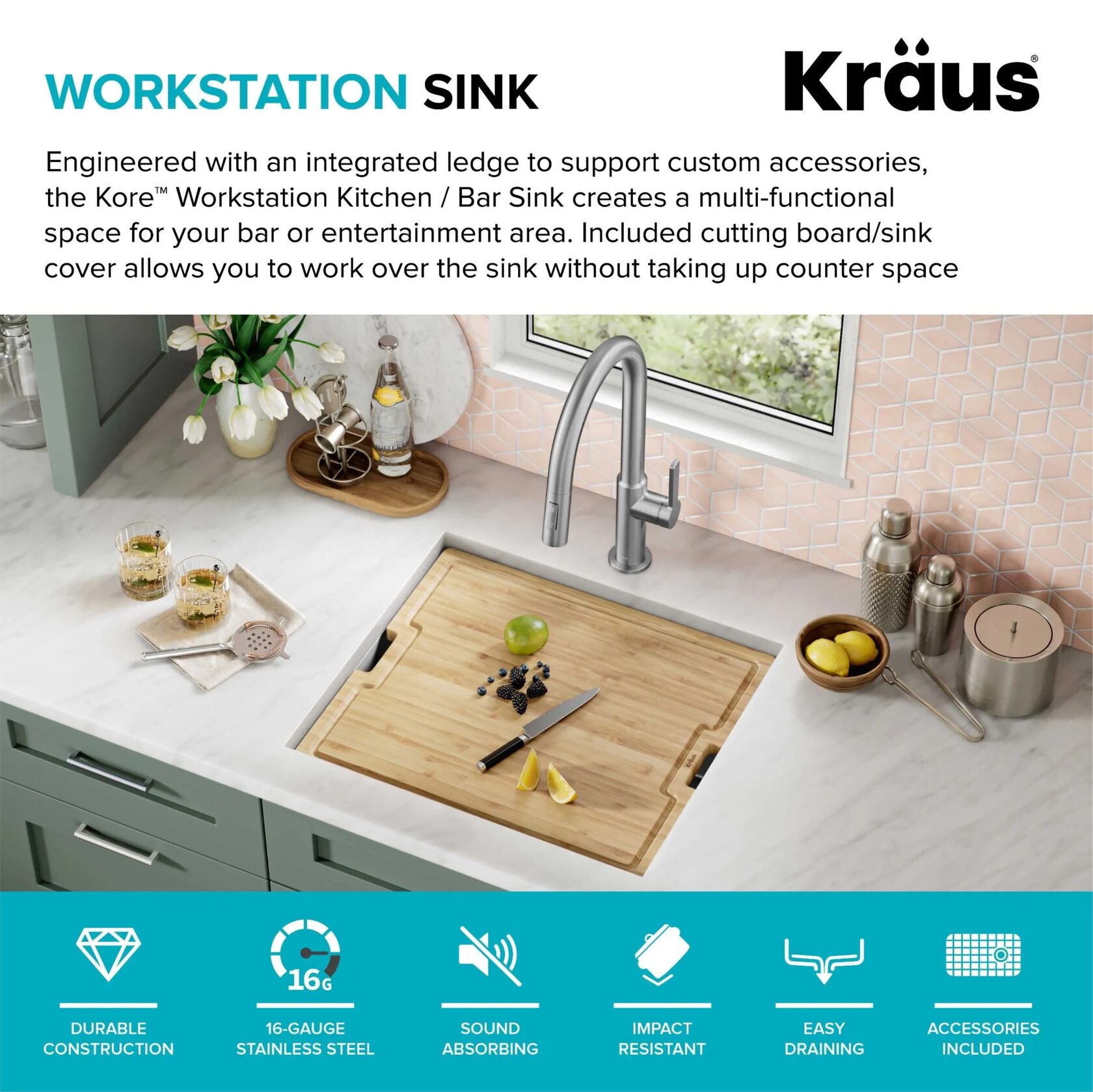 Кухонная мойка Kraus KWU111-21 - изображение 10