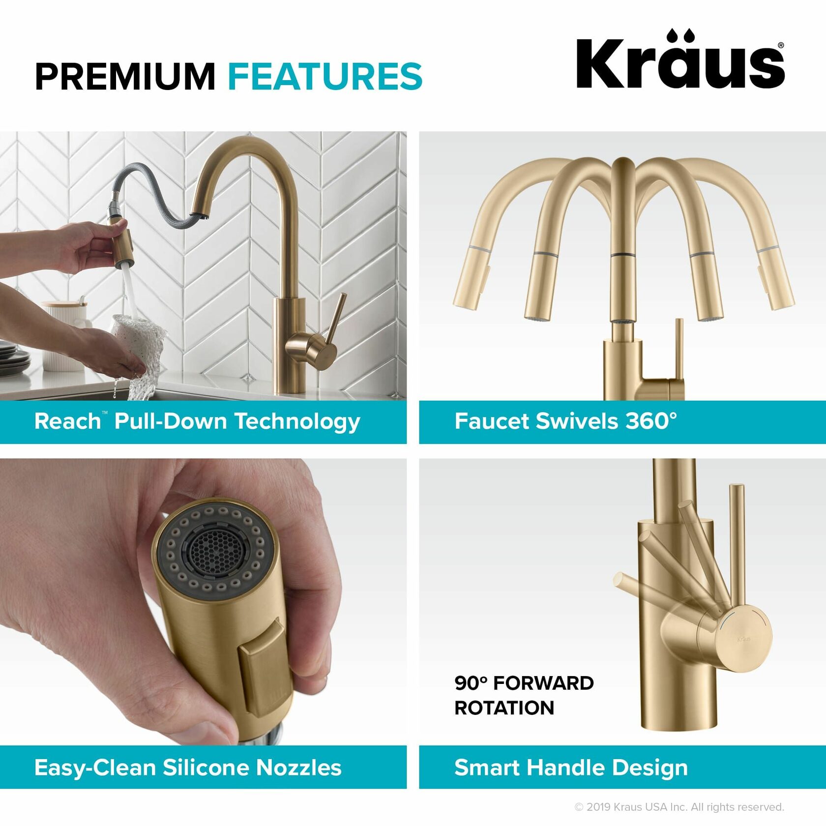 Кухонний змішувач Kraus KPF-2620BB - изображение 8