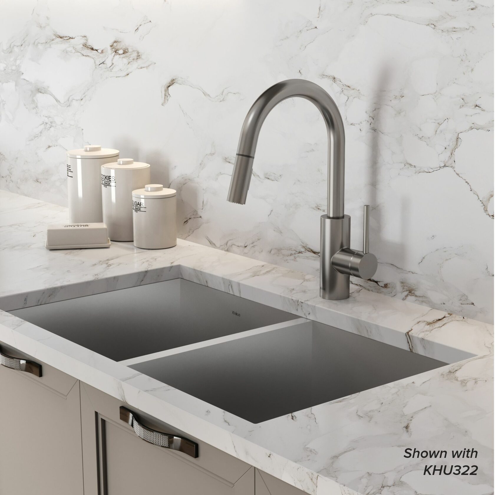 Кухонний змішувач Kraus KPF-2620SFS - изображение 3