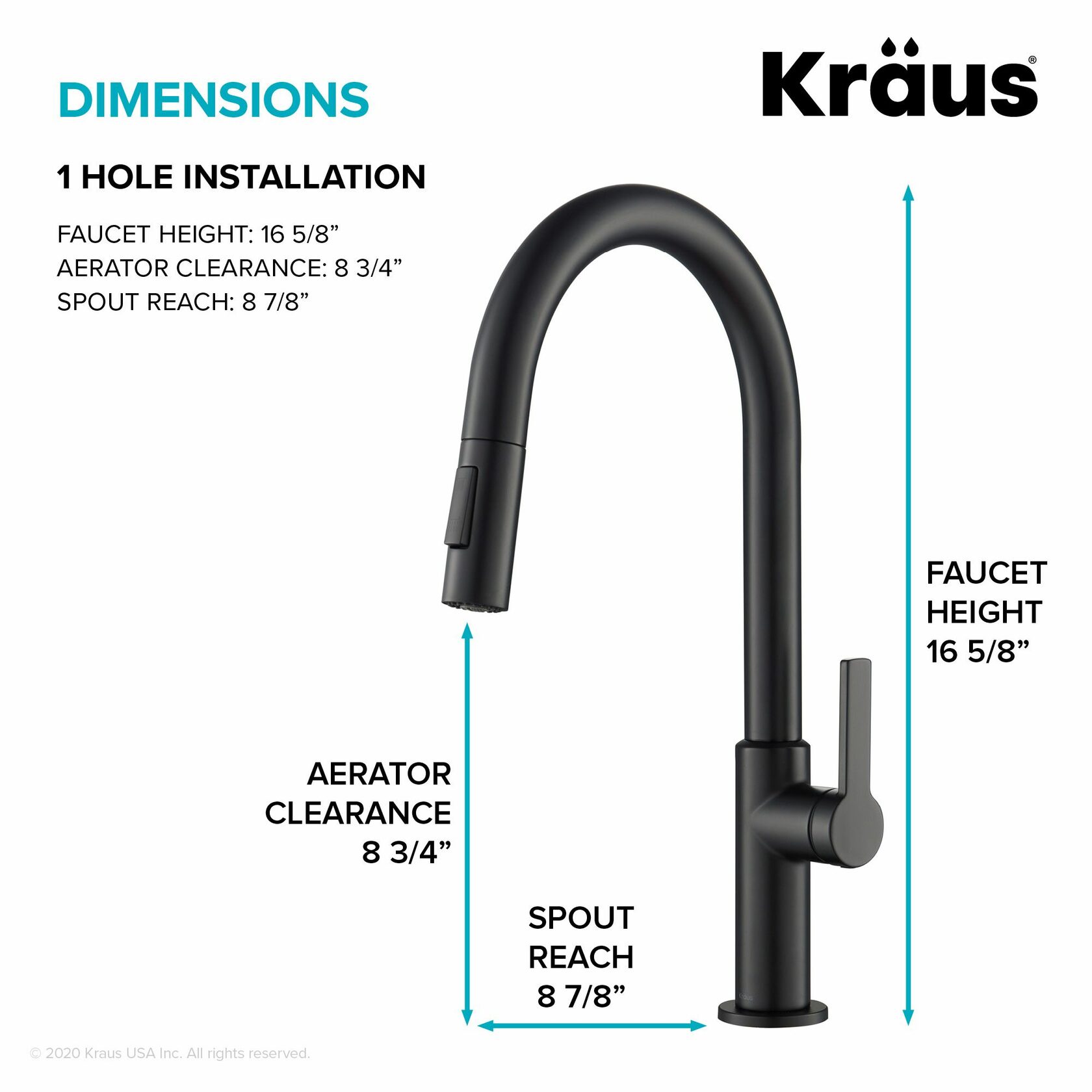Кухонний змішувач Kraus KPF-2820MB - изображение 5