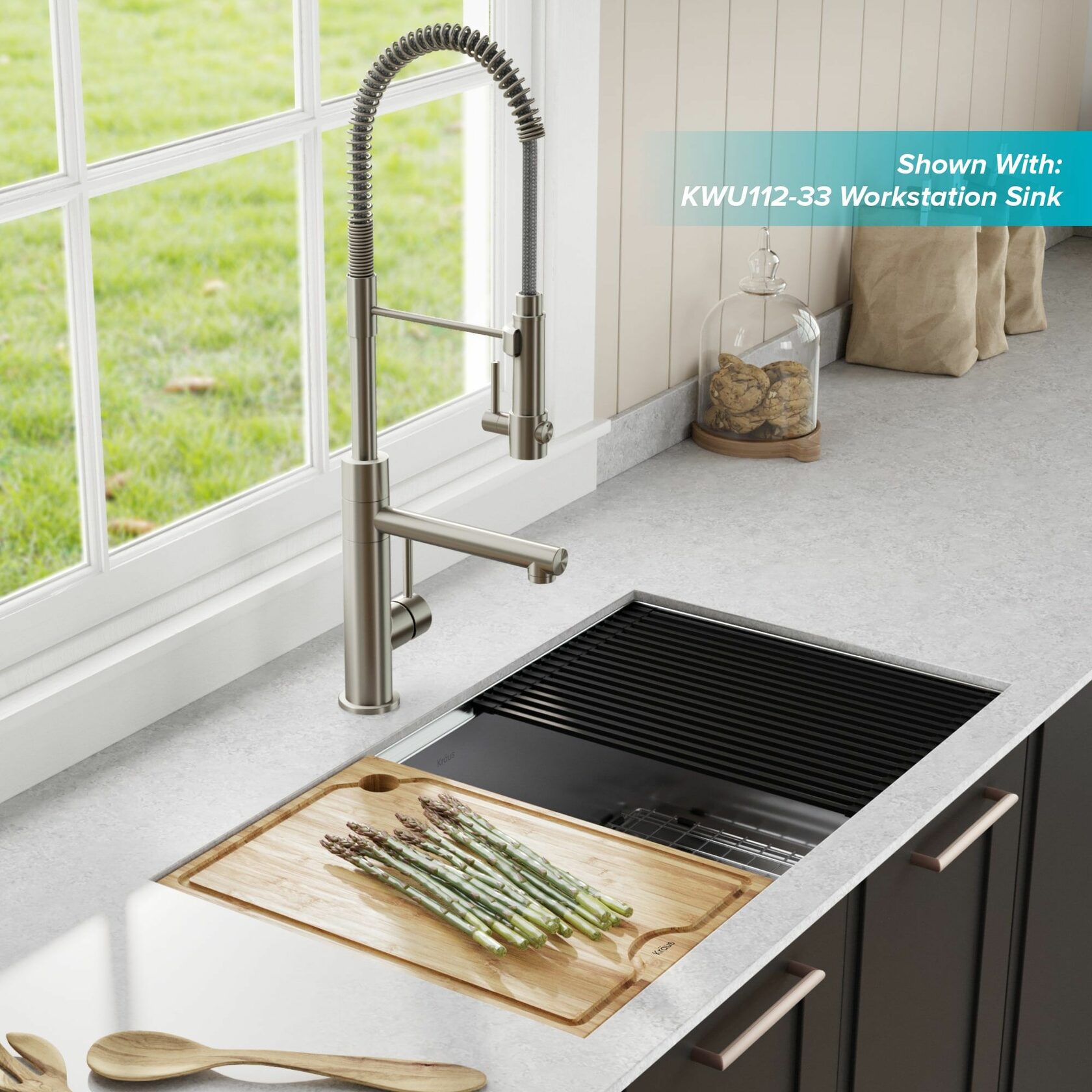 Кухонний змішувач Kraus KPF-1603SFS - изображение 7
