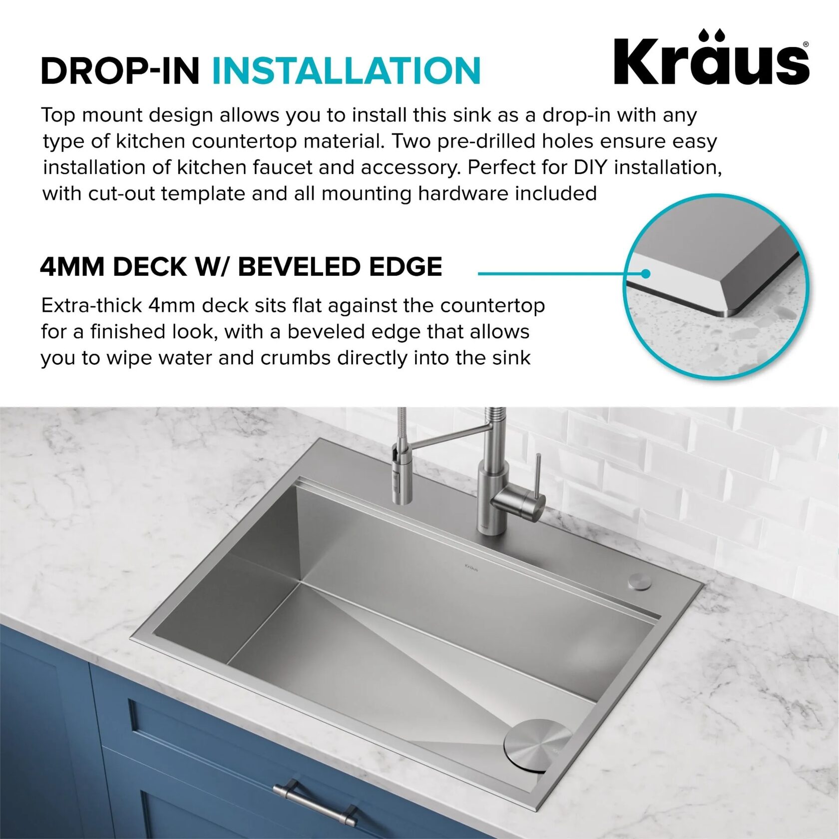 Кухонна мийка Kraus KWT302-30 - изображение 6
