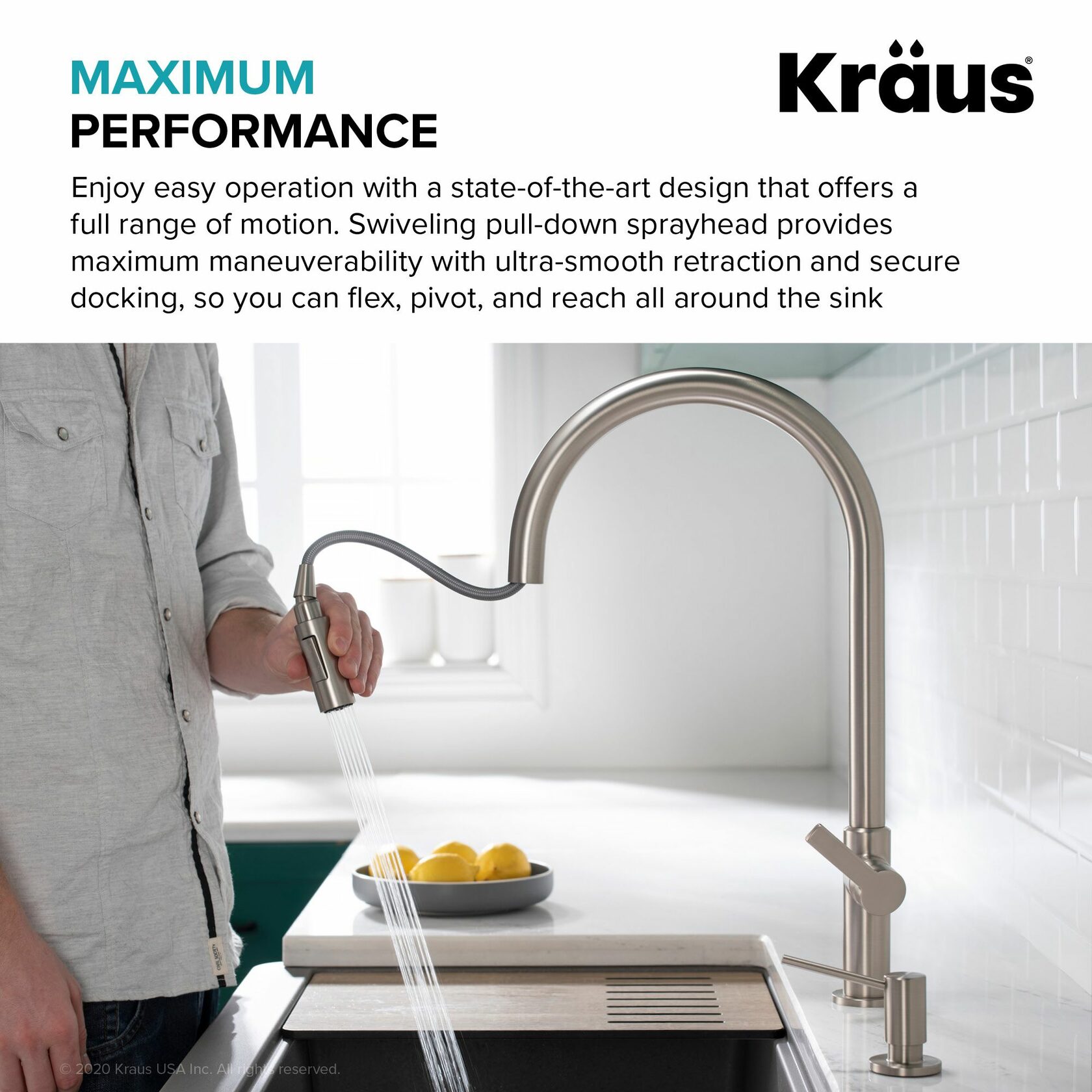 Кухонный смеситель Kraus KPF-2821SFACB - изображение 9