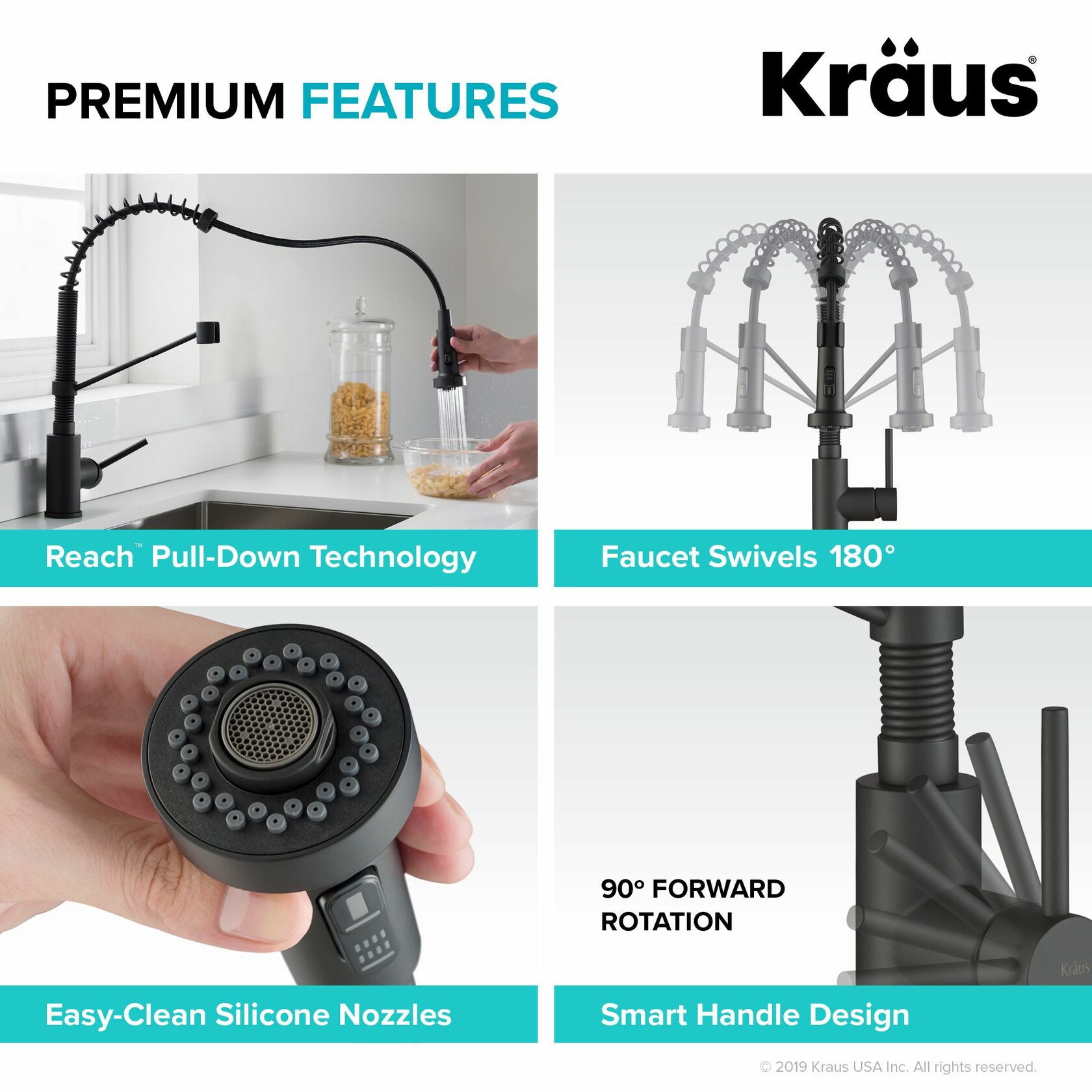 Кухонний змішувач Kraus KPF-1610MB - изображение 4