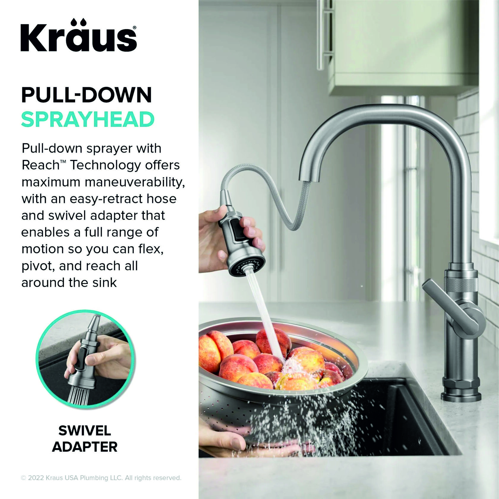 Кухонний змішувач Kraus KPF-4102MB - изображение 8