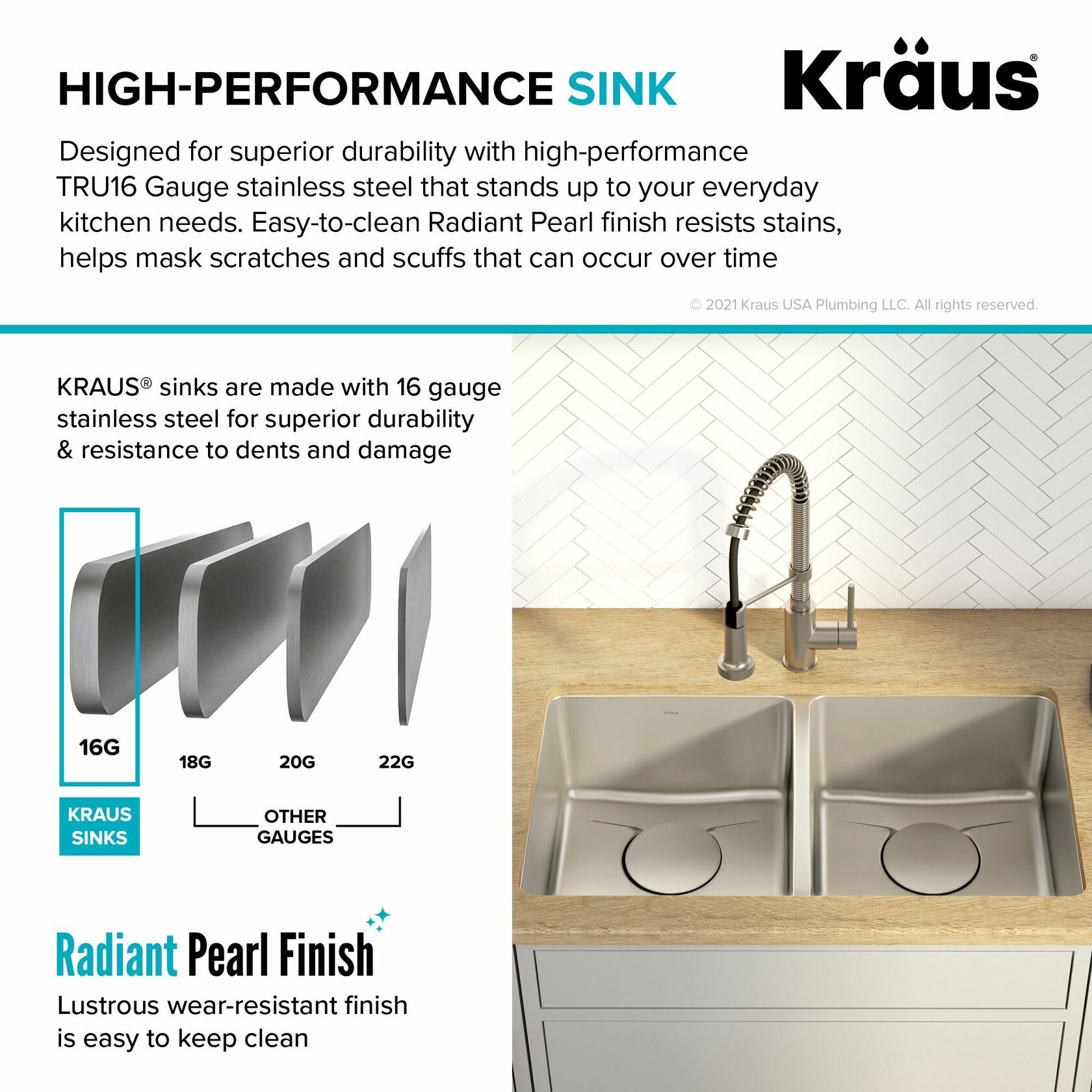 Кухонная мойка Kraus KD1UD33B - изображение 6