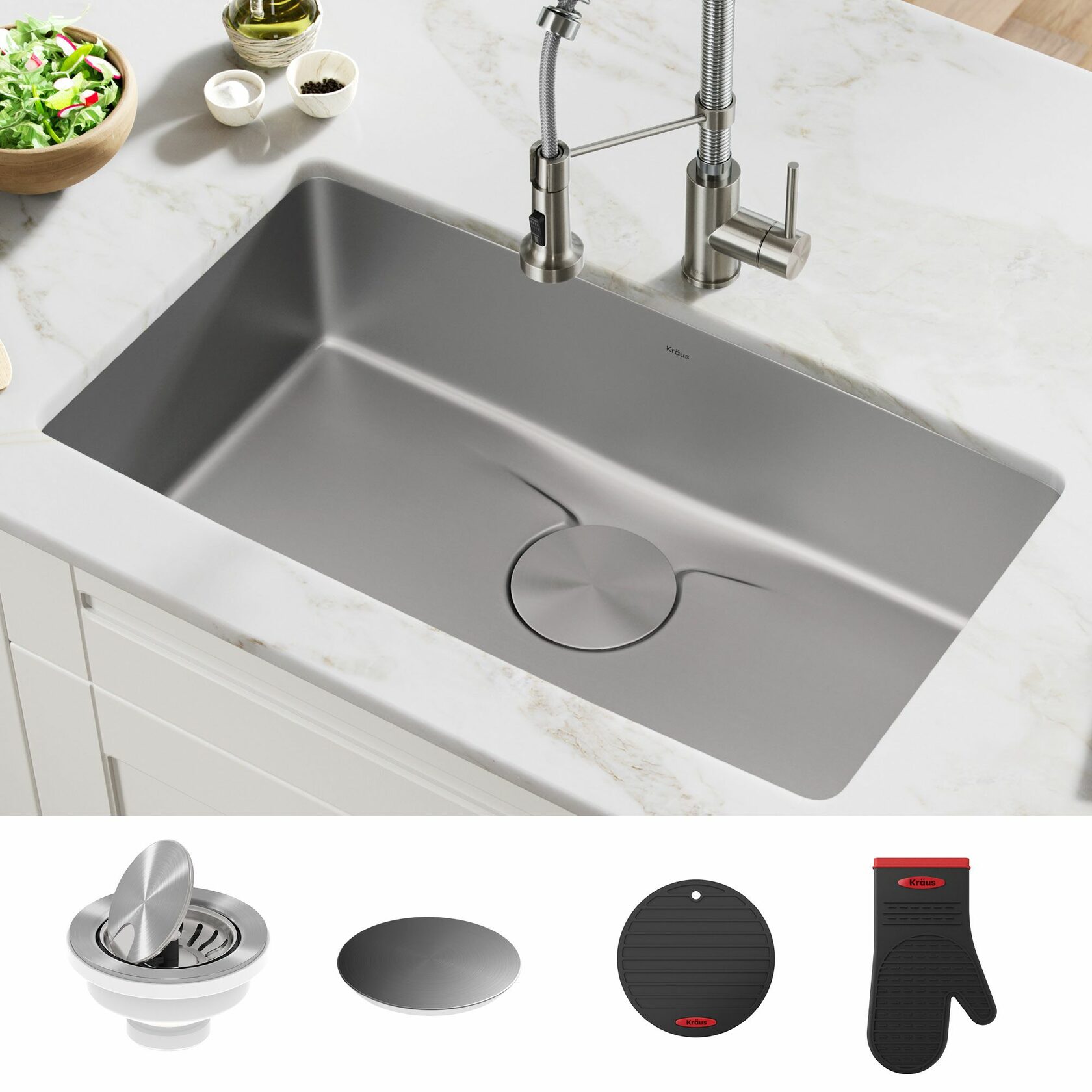 Кухонна мийка Kraus KD1US33B - изображение 3