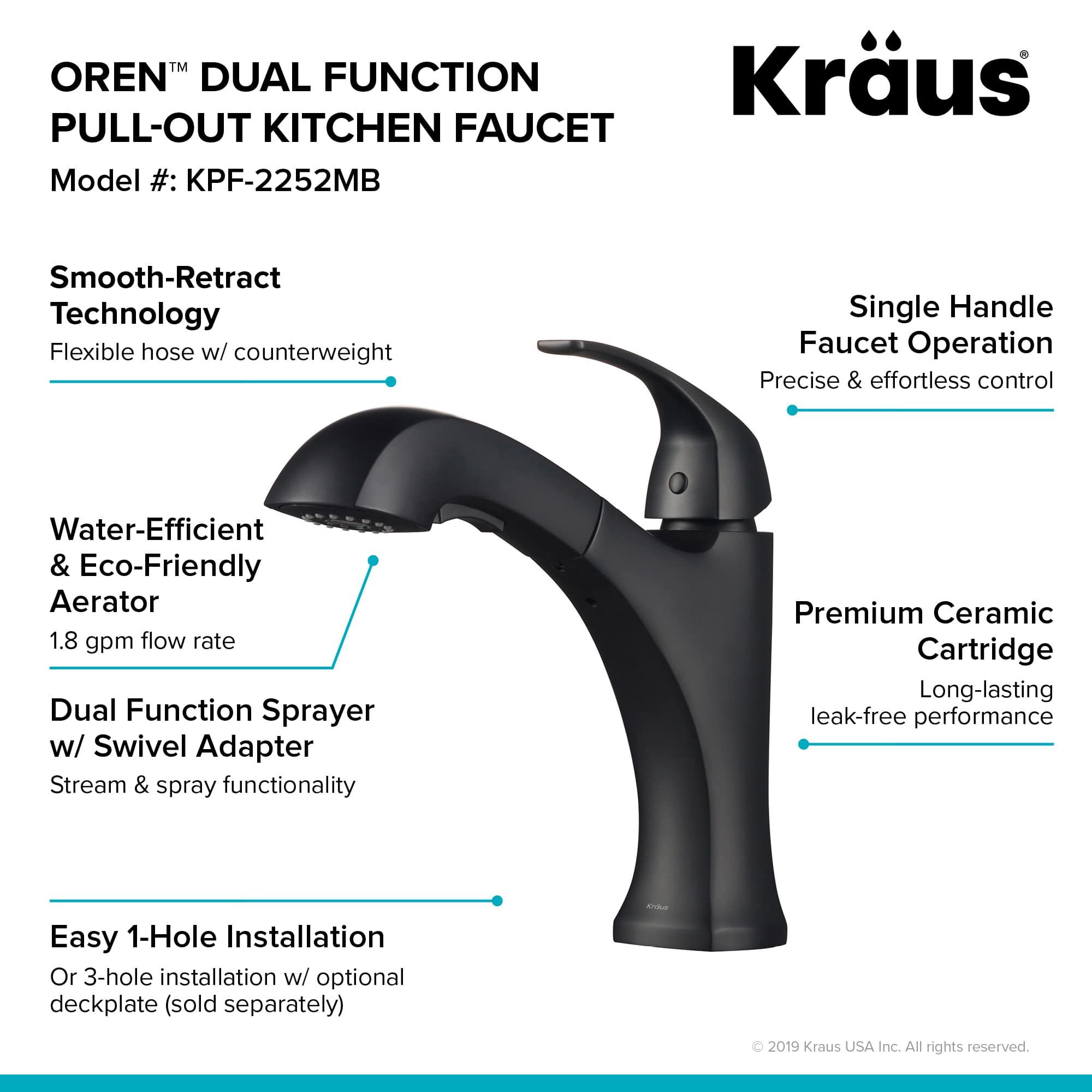 Кухонный смеситель Kraus KPF-2252MB - изображение 8